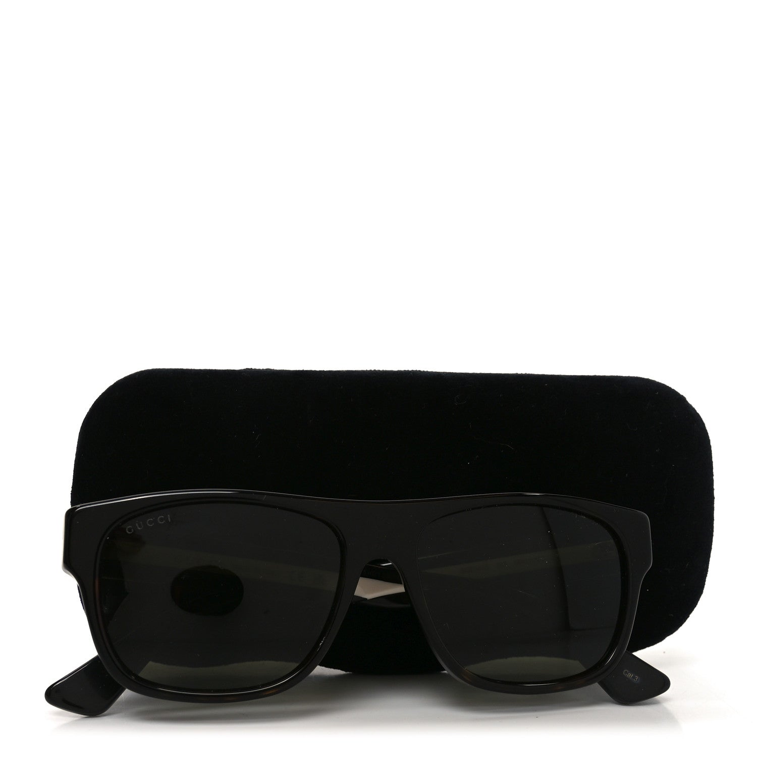 Acetate Square Frame Web Sunglasses GG0341S Tortoise