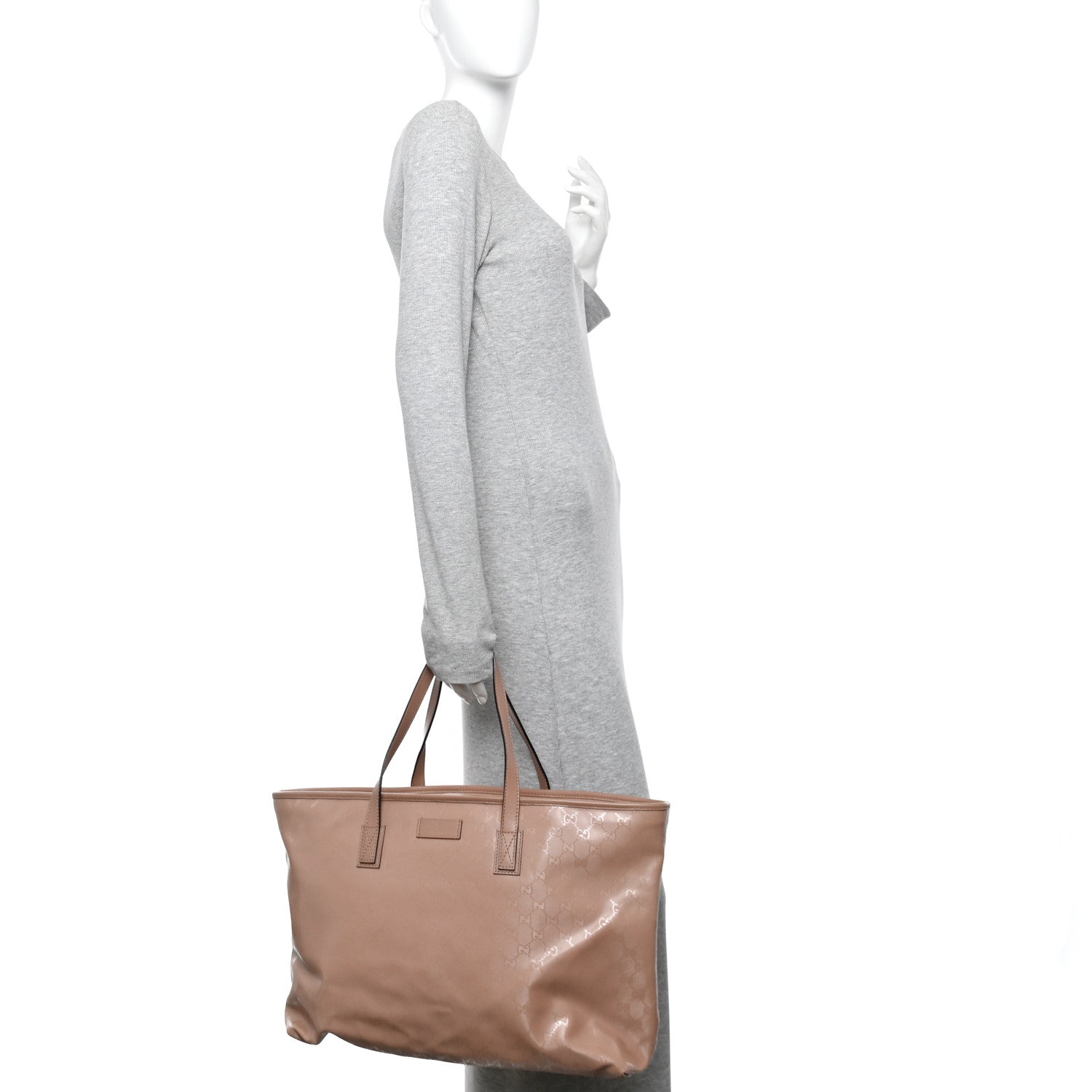 Imprime Monogram Large Zippered Shopping Tote Winter Rose