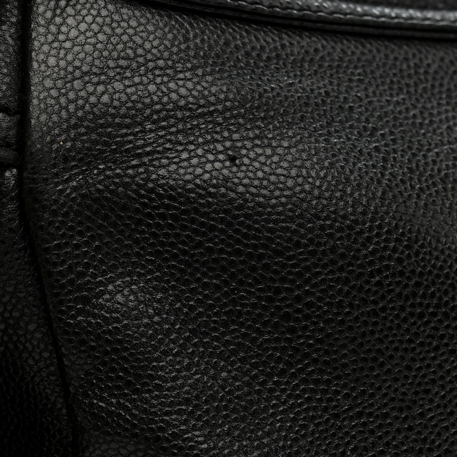 Glazed Caviar Large Coco Rider Flap Hobo Black