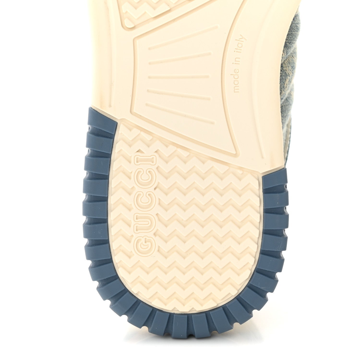 Denim GG Monogram Womens Re-Web Sneakers 35 Light Blue