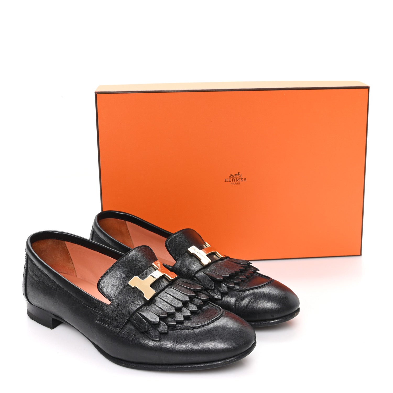 Goatskin Womens Royal Loafers 36 Black