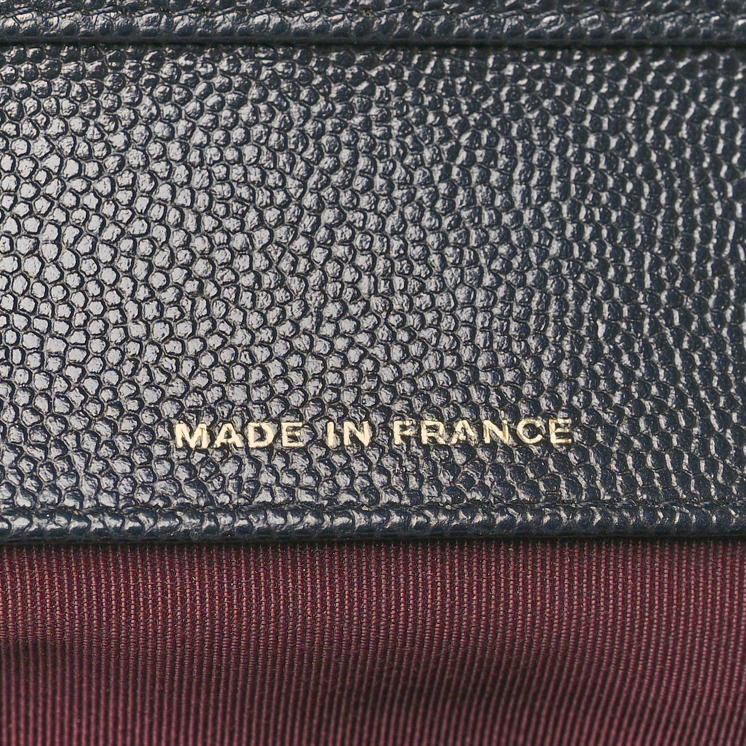 Caviar Quilted Glasses Case With Chain Black