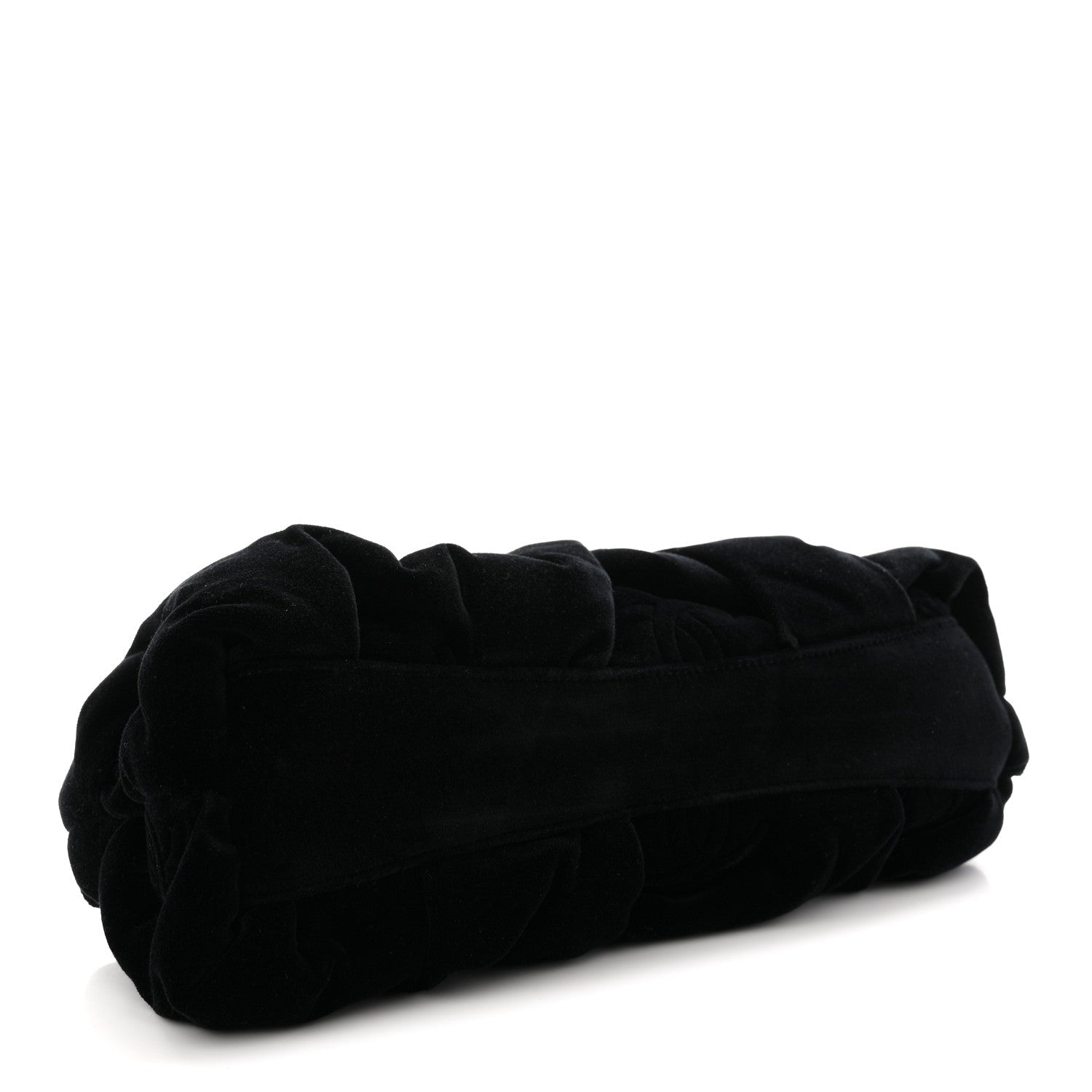 Velvet Enamel CC Kiss Lock Clutch Black