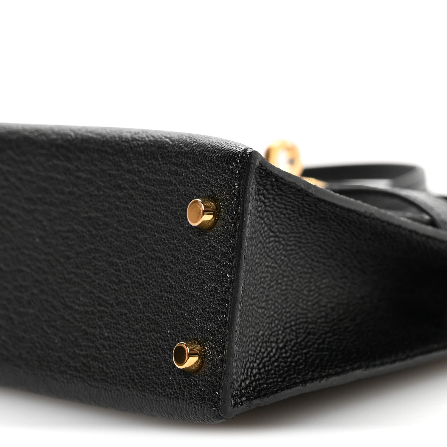 Chevre Mysore Horseshoe Mini Kelly Sellier 20 Black Rose Poupre