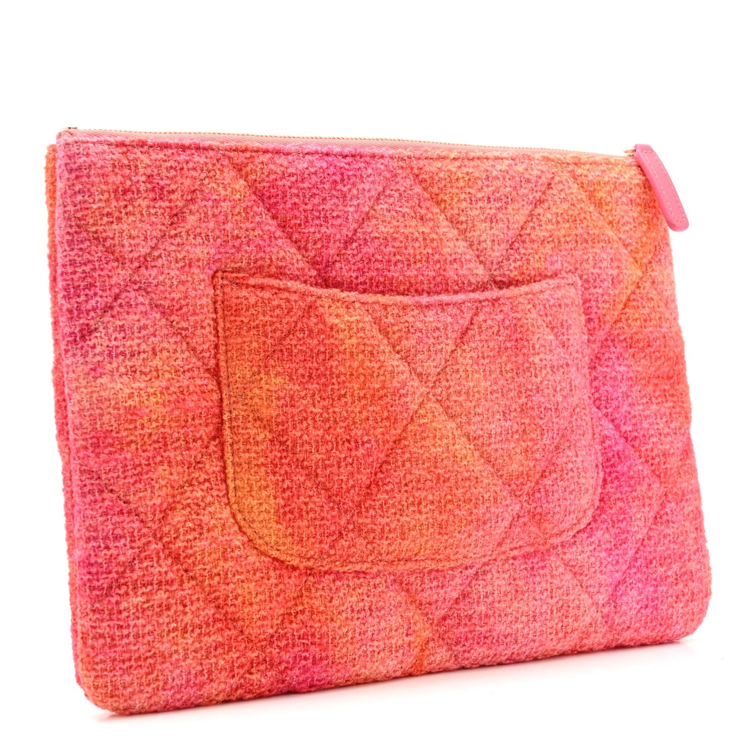 Tweed Large Chanel 19 Cosmetic Case Coral Pink