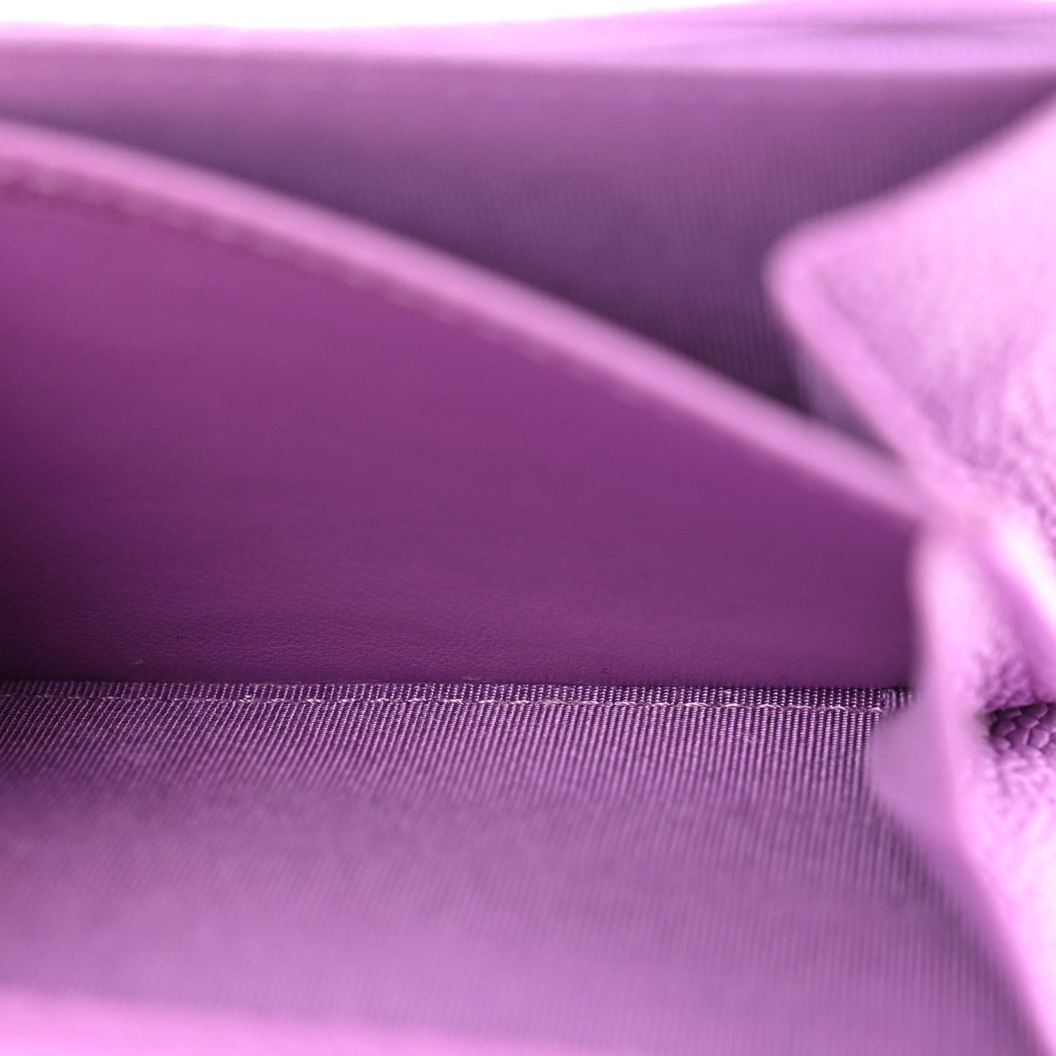 Caviar Quilted Boy Flap Card Holder Purple