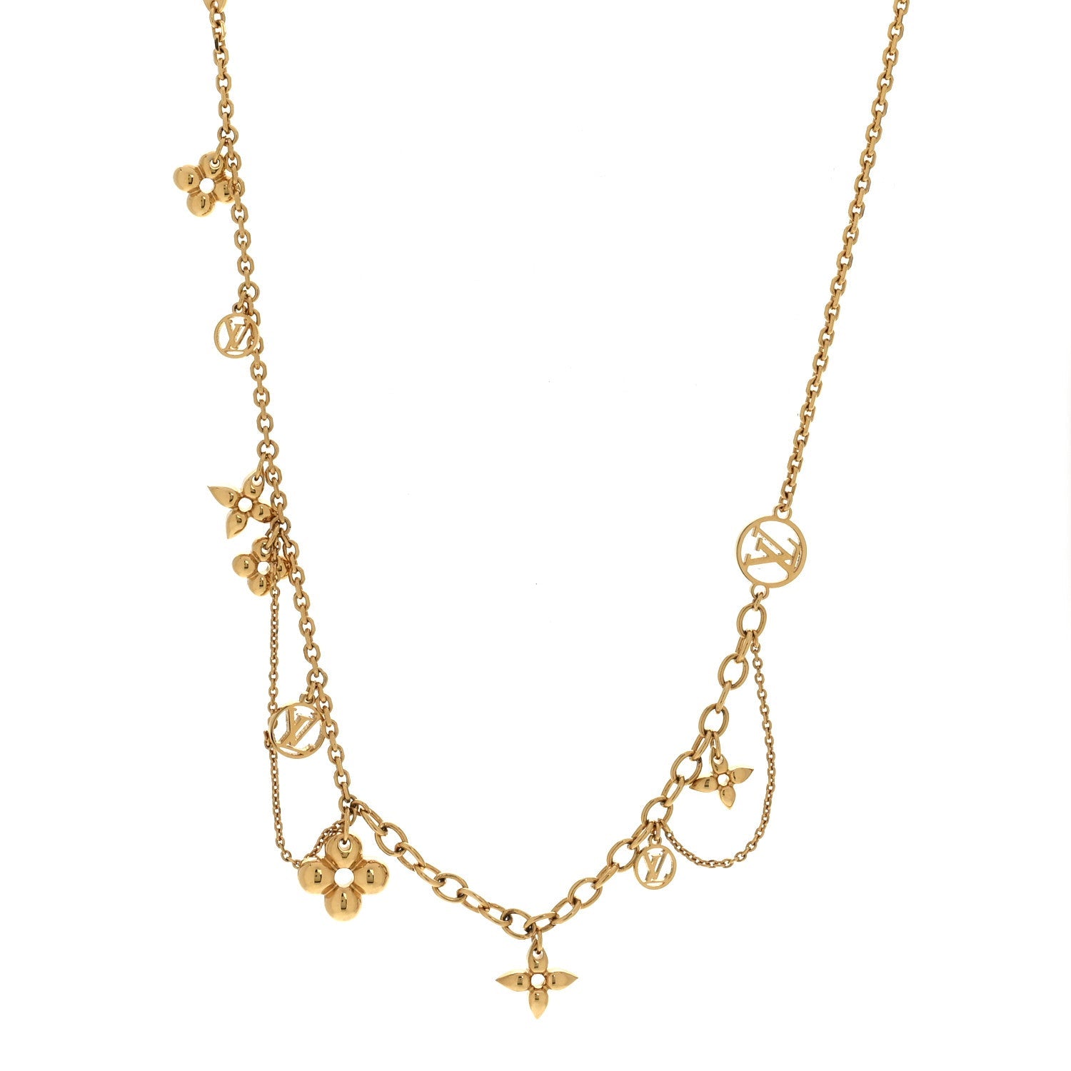 Metal Blooming Supple Necklace Gold
