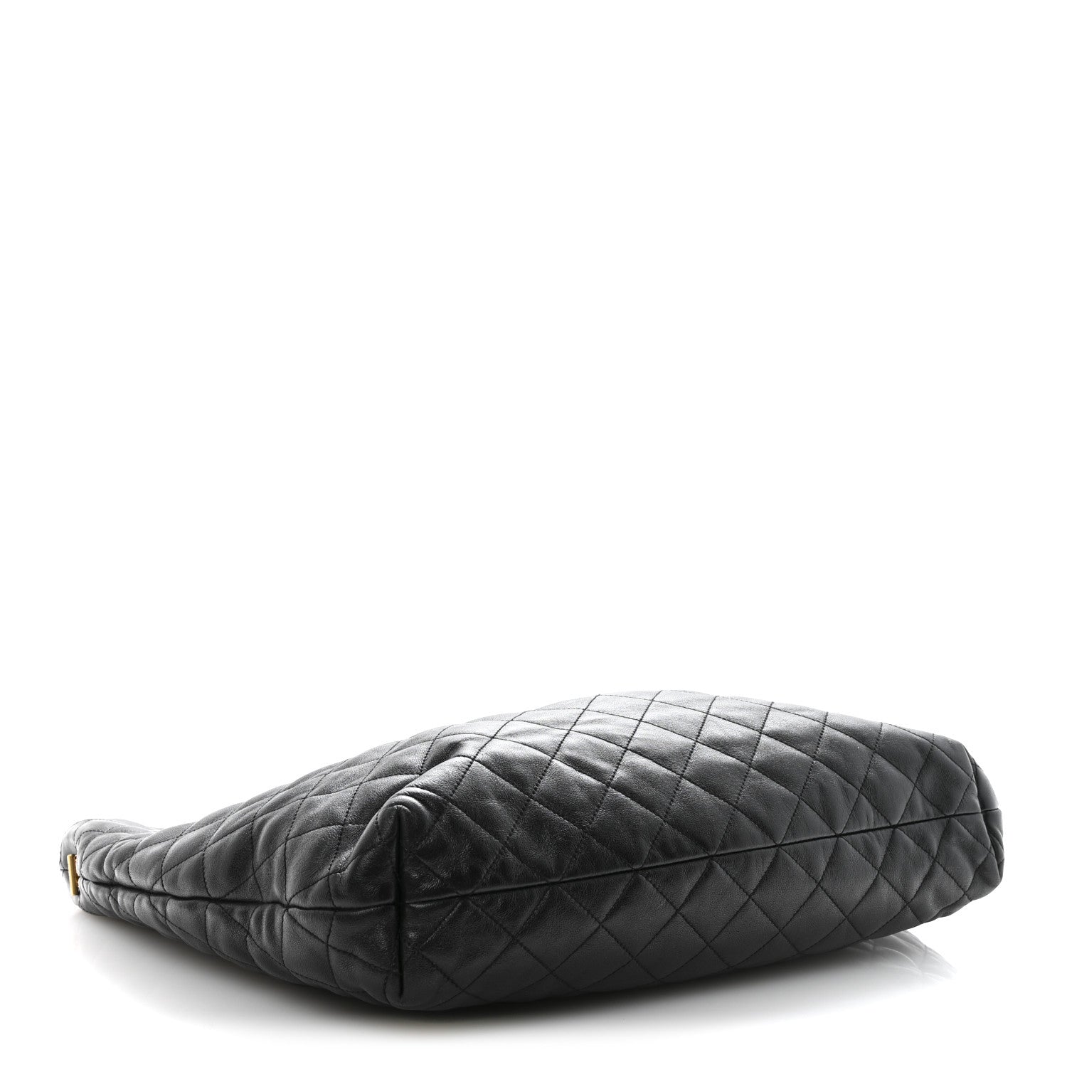 Lambskin Quilted Maxi Icare Shopping Tote Black