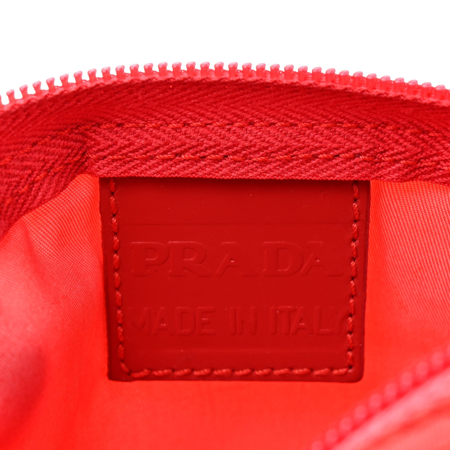 Tessuto Nylon Vela Cosmetic Pouch Rosso