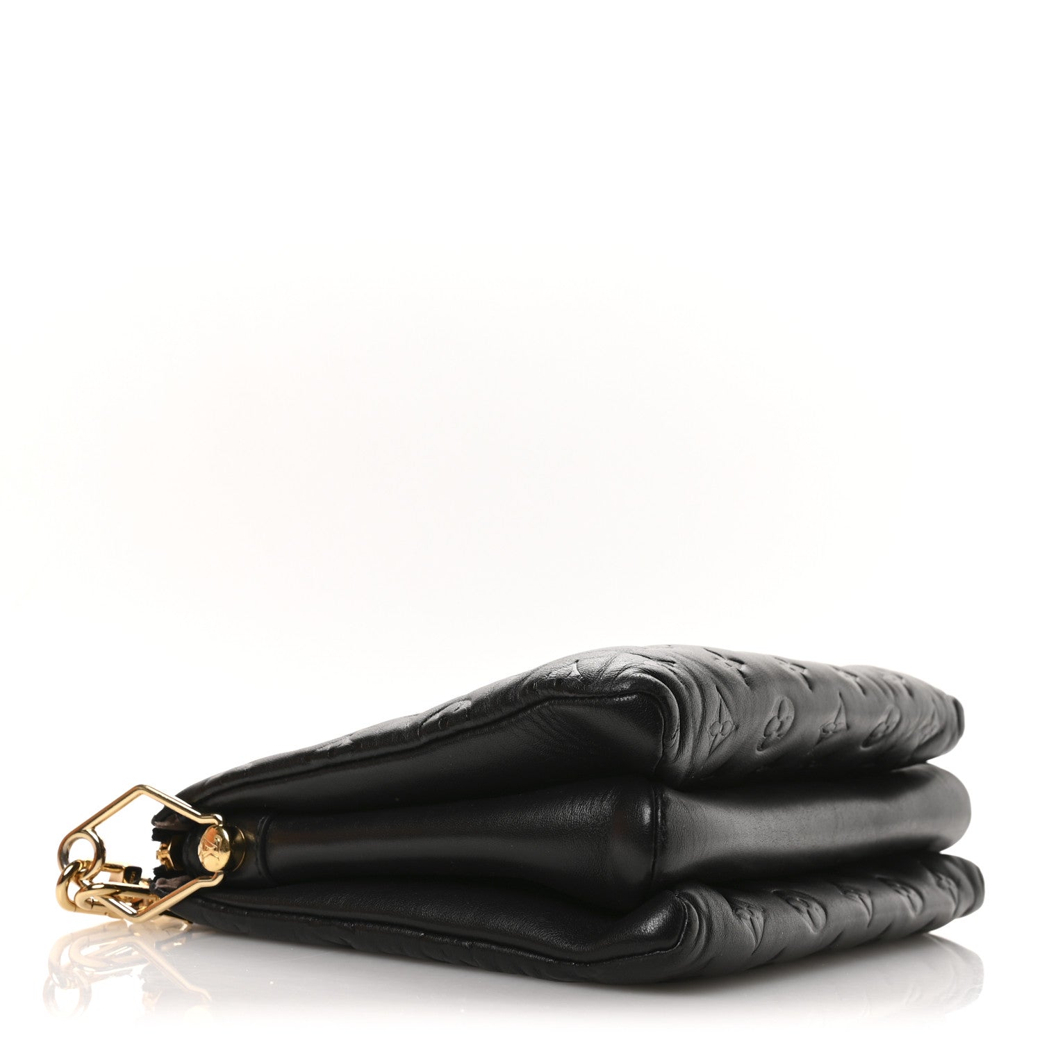 Lambskin Embossed Monogram Coussin PM Black
