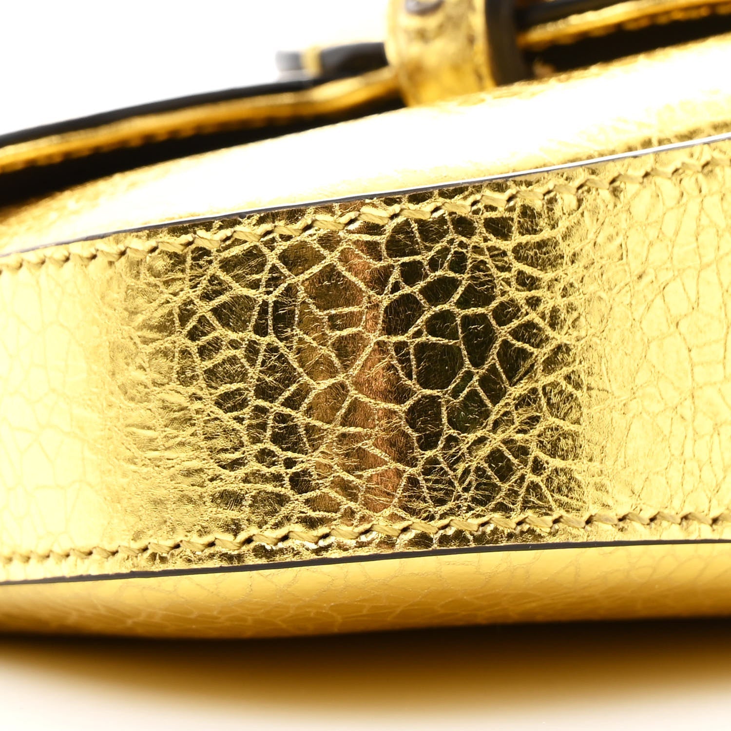 Metallic Calfskin Mini Horsebit 1955 Asymmetric Shoulder Bag Gold