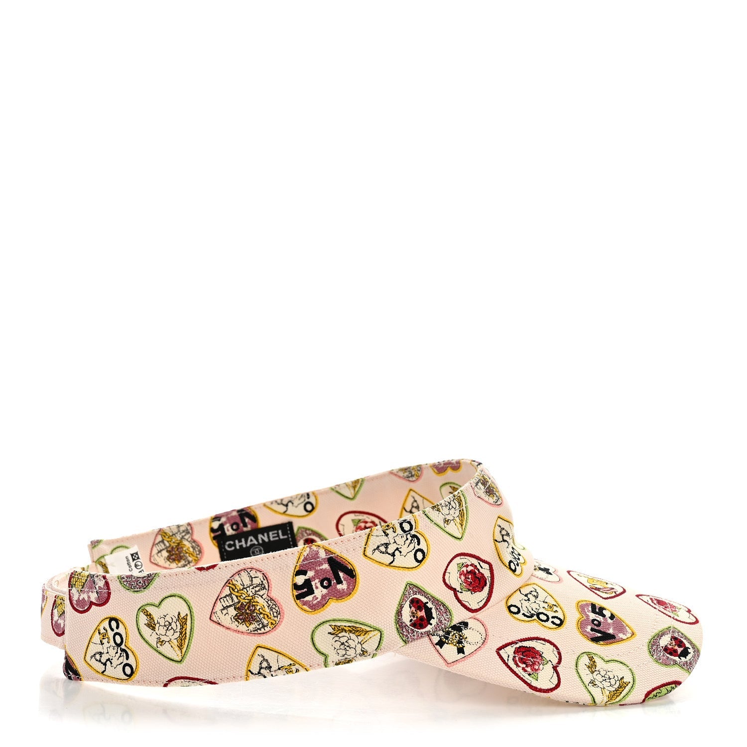 Cotton Canvas Valentine Visor Light Pink Multicolor