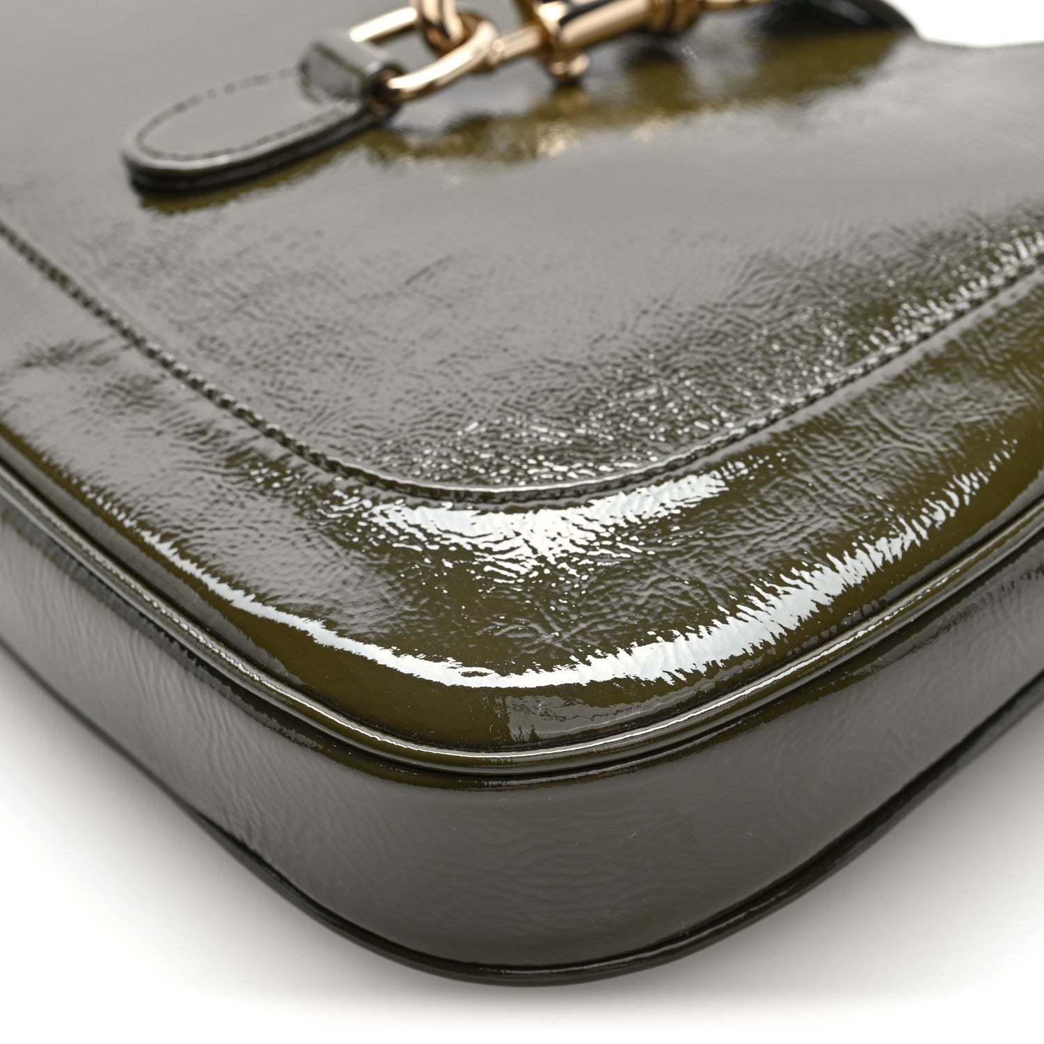 Patent Calfskin Small Jackie Shoulder Bag Luscious Green