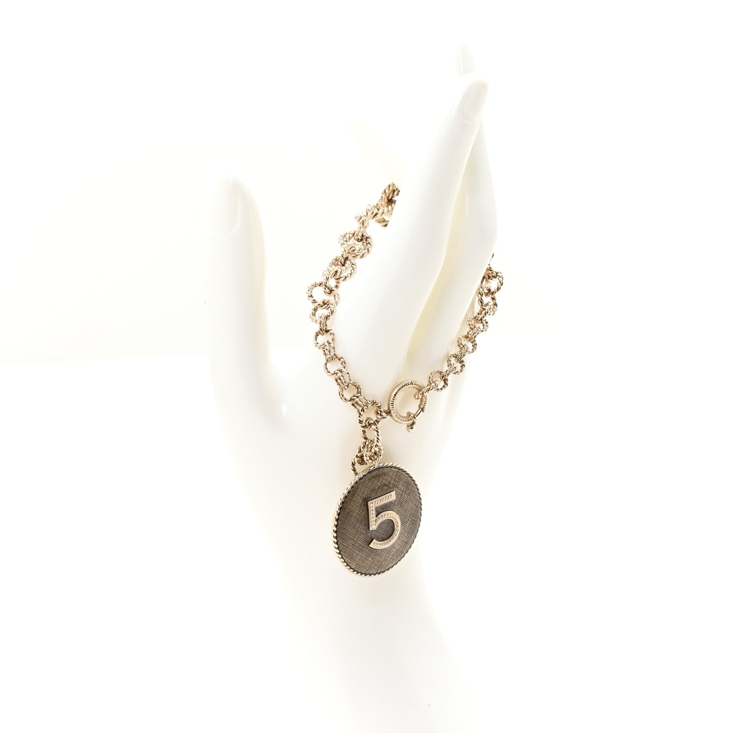 CC N°5 Medallion Bracelet Golden Green