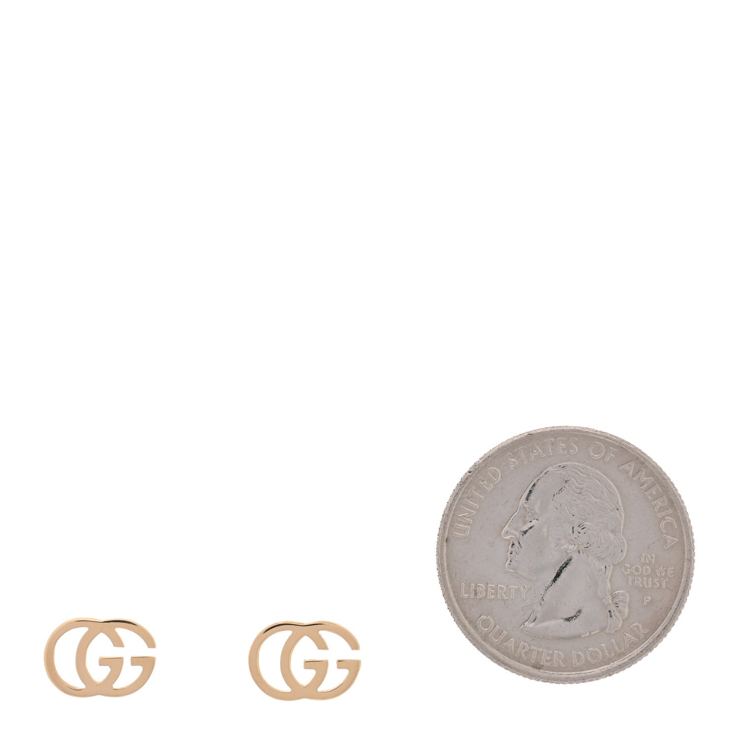 18K Yellow Gold GG Tissue Stud Earrings