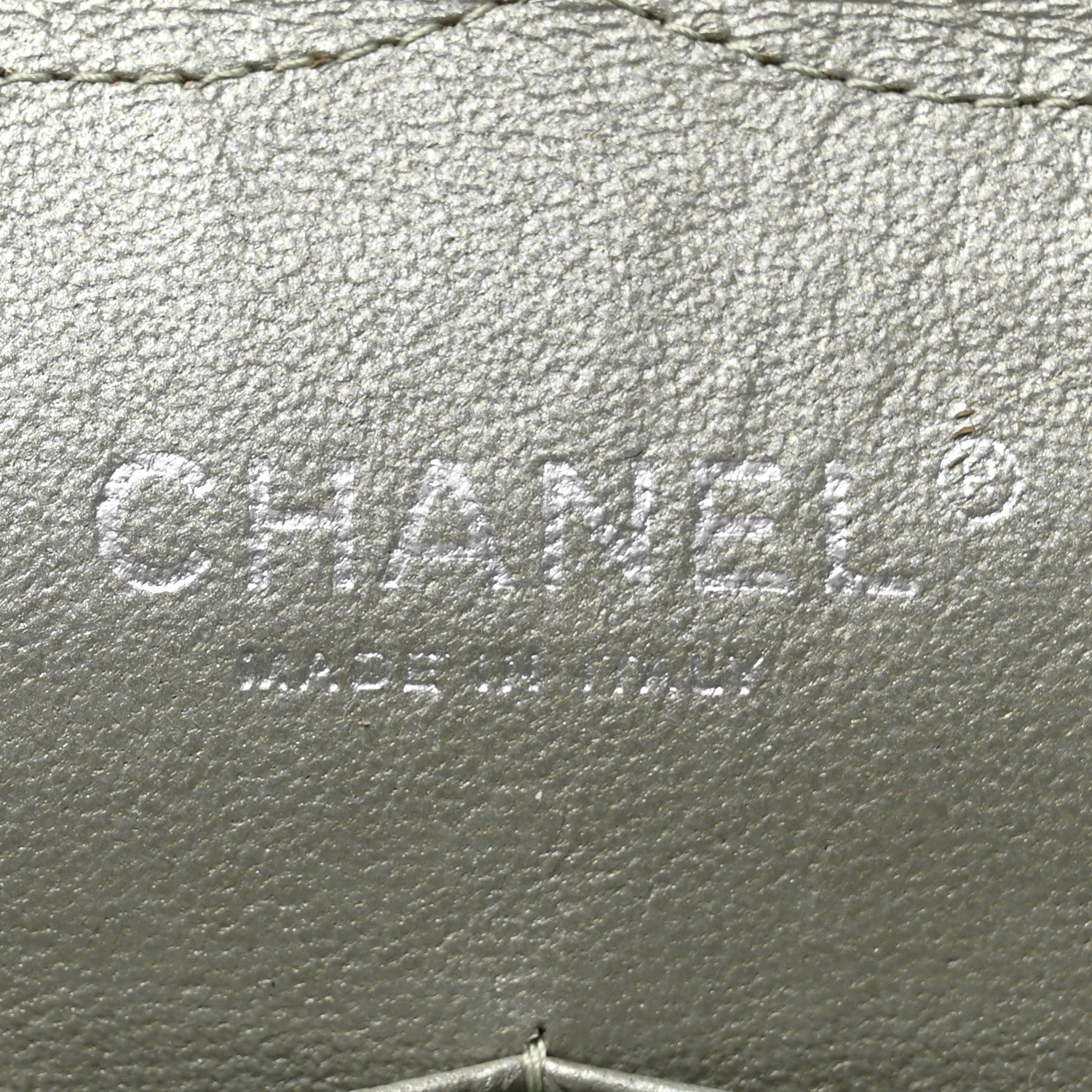 Metallic Lambskin Quilted Jumbo Double Flap Green