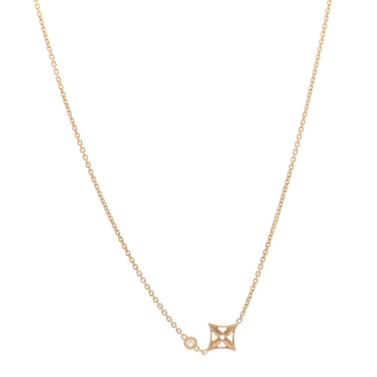 18K Yellow Gold Diamond Idylle Blossom Pendant Necklace