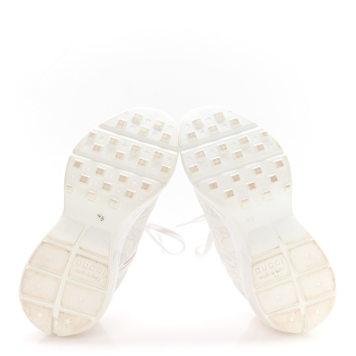 GG Supreme Monogram Womens Rhyton Sneakers 35.5 White