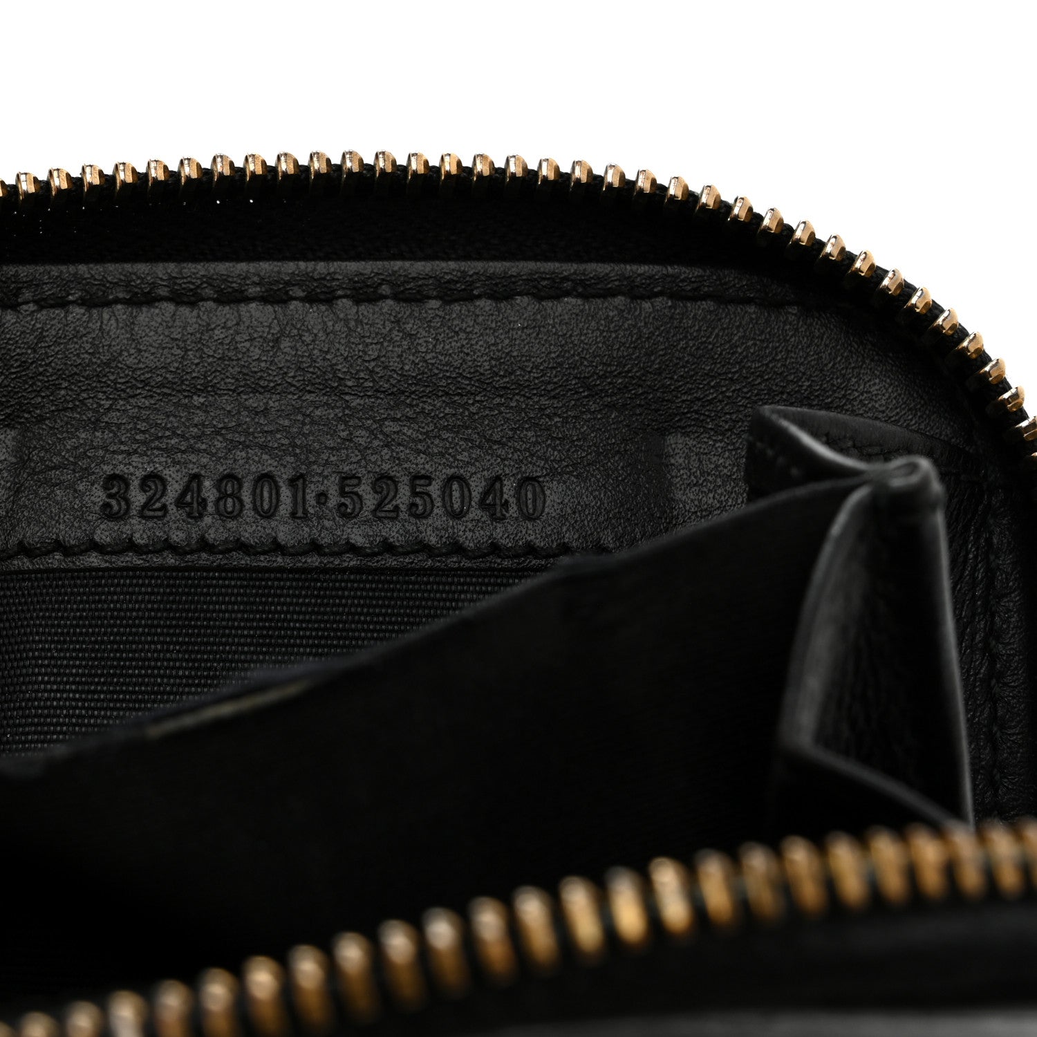 Guccissima Zip Around Coin Purse Wallet Black