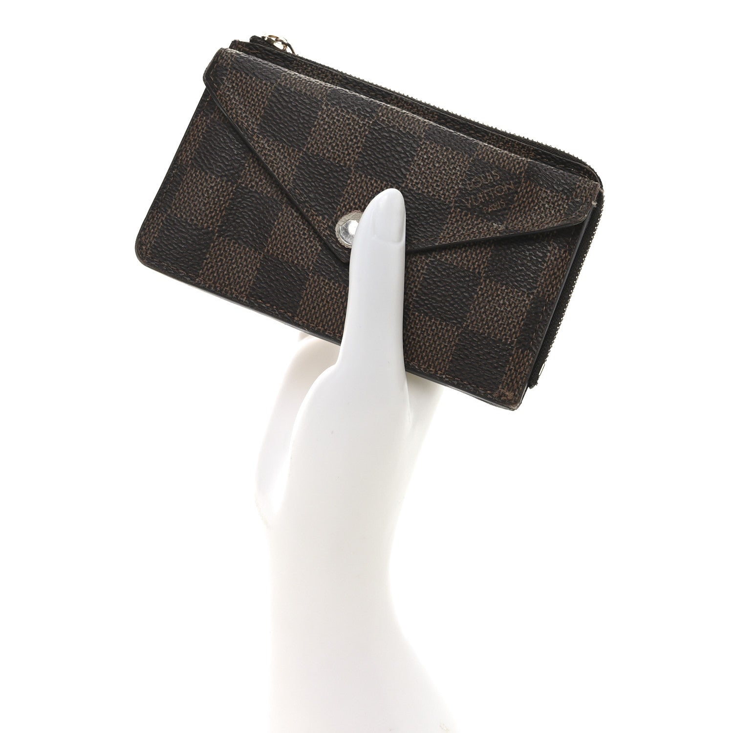 Damier Ebene Recto Verso Card Holder Rose Ballerine