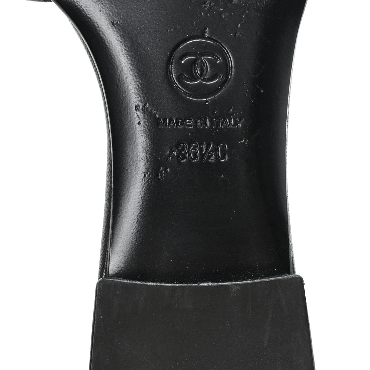Lambskin CC Turnlock Mules 36.5 Black