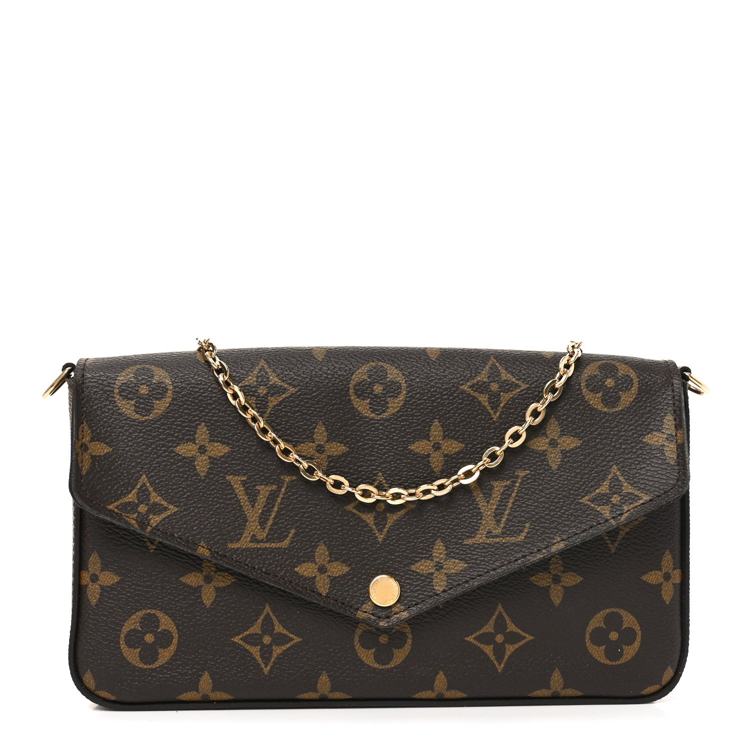 Monogram My LV World Tour Pochette Felicie Chain Wallet Black