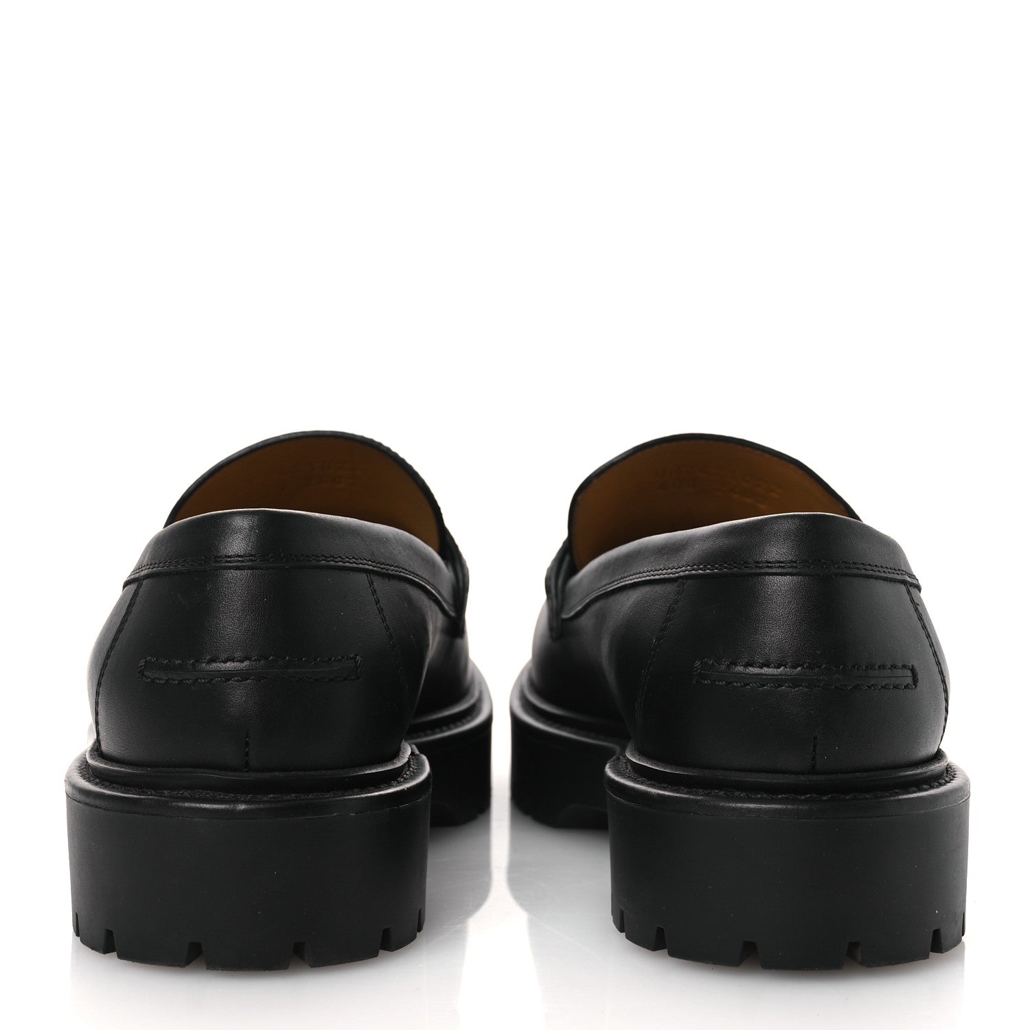 Calfskin Womens Icone Loafers 40 Black