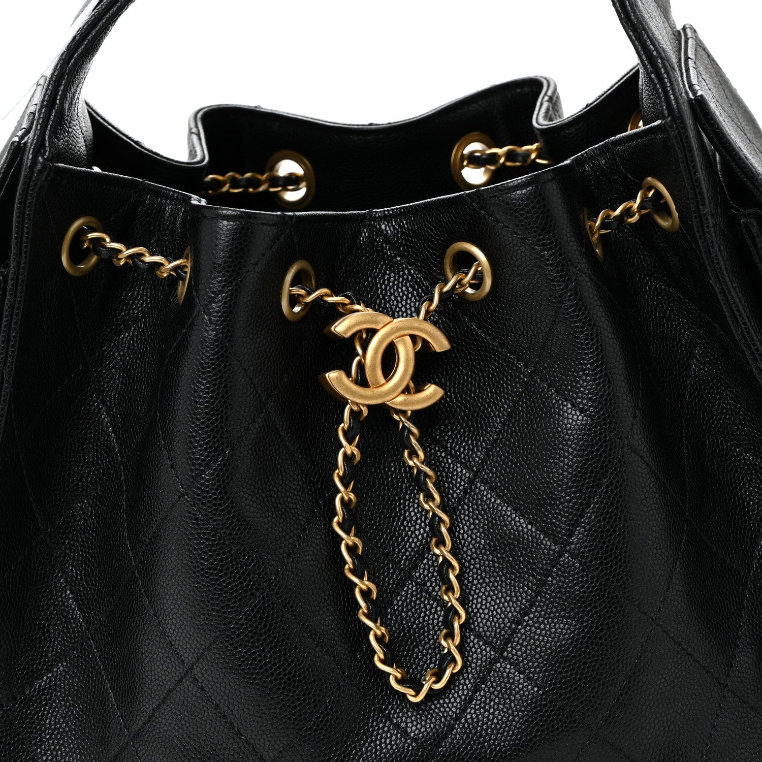 Caviar Quilted Small Chanel 25 Handbag Black