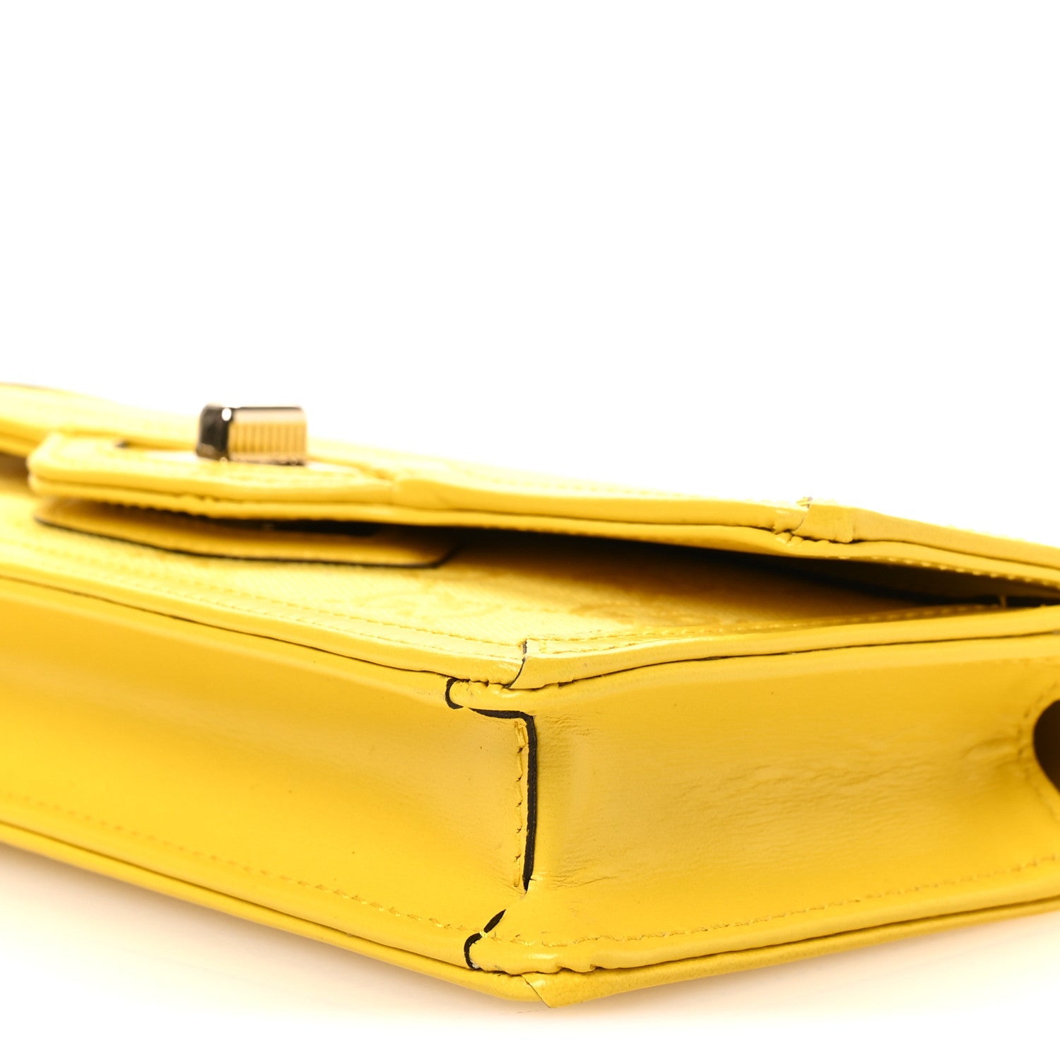 GG Monogram Scratch Lux Calfskin Mini Luce Shoulder Bag Yellow