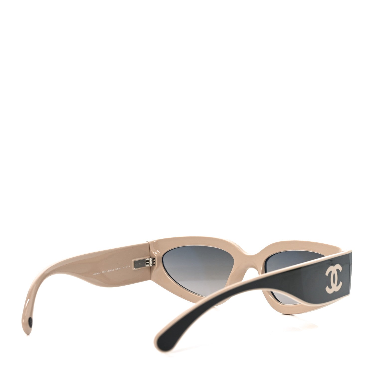Acetate Cat Eye Sunglasses 6056 Black Beige