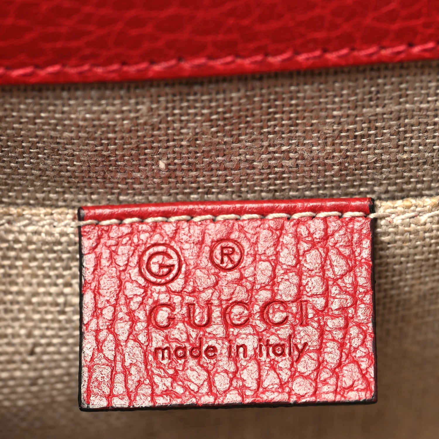 Dollar Calfskin Small Interlocking G Shoulder Bag Red