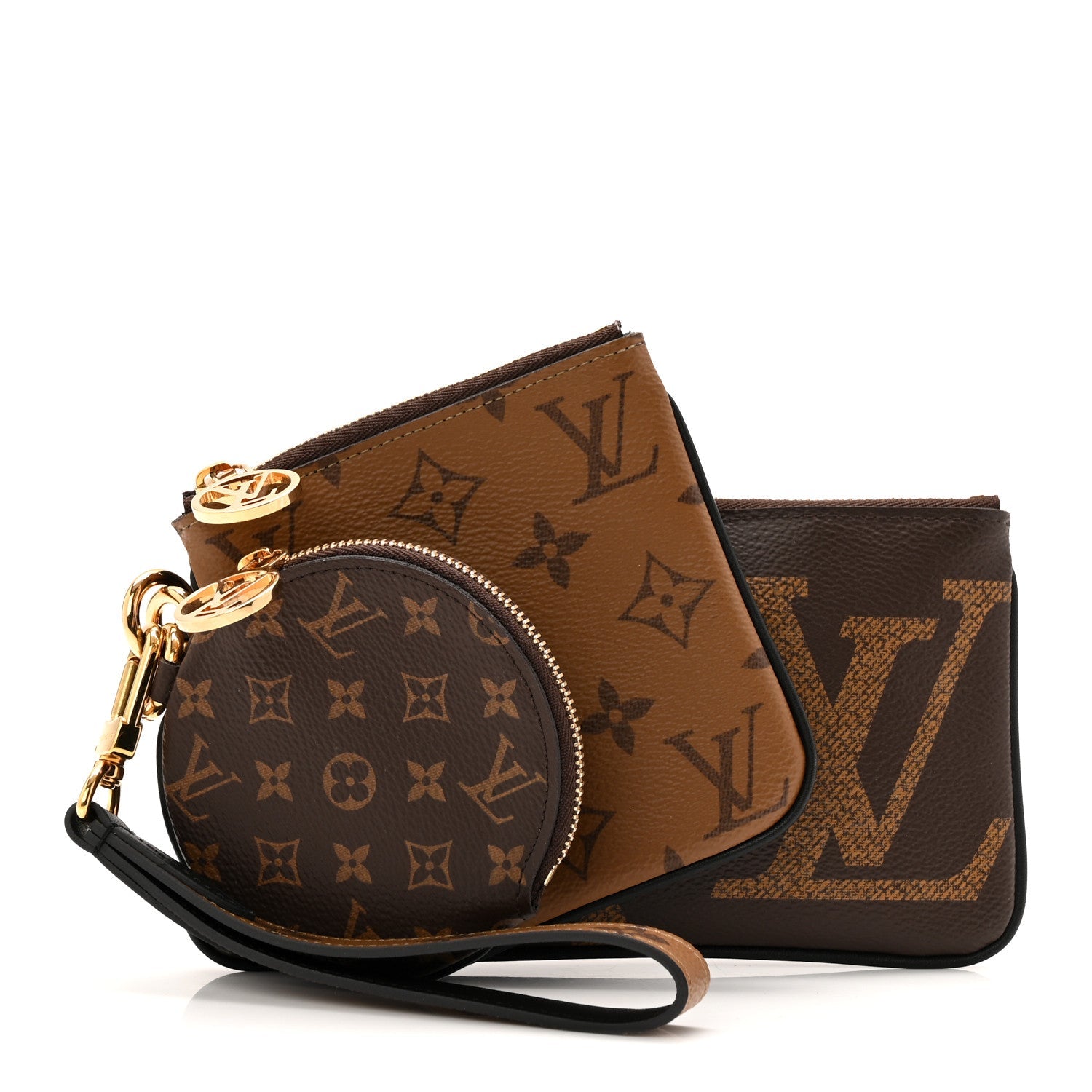 Reverse Monogram Giant Trio Pouch