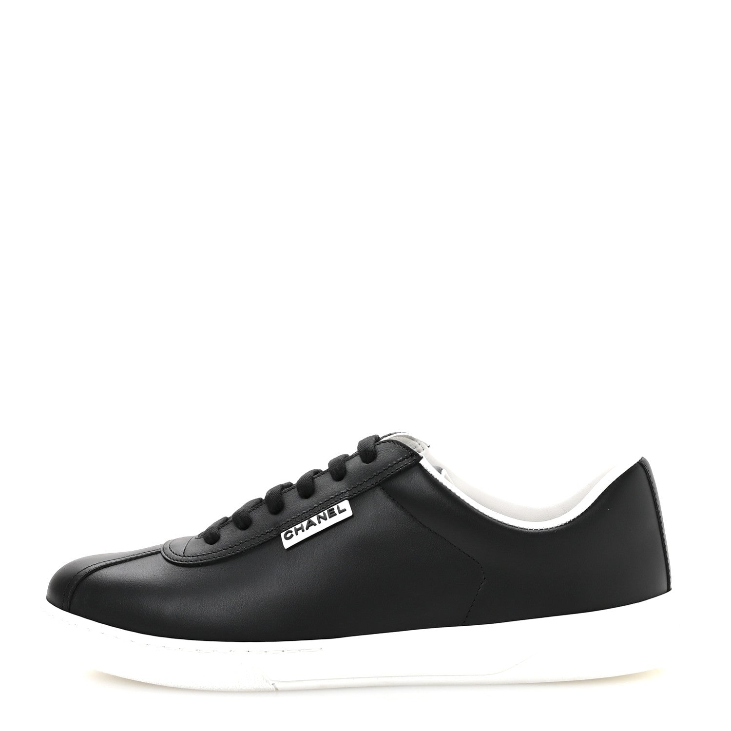 Calfskin CC Mens Uniform Sneakers 43 Black