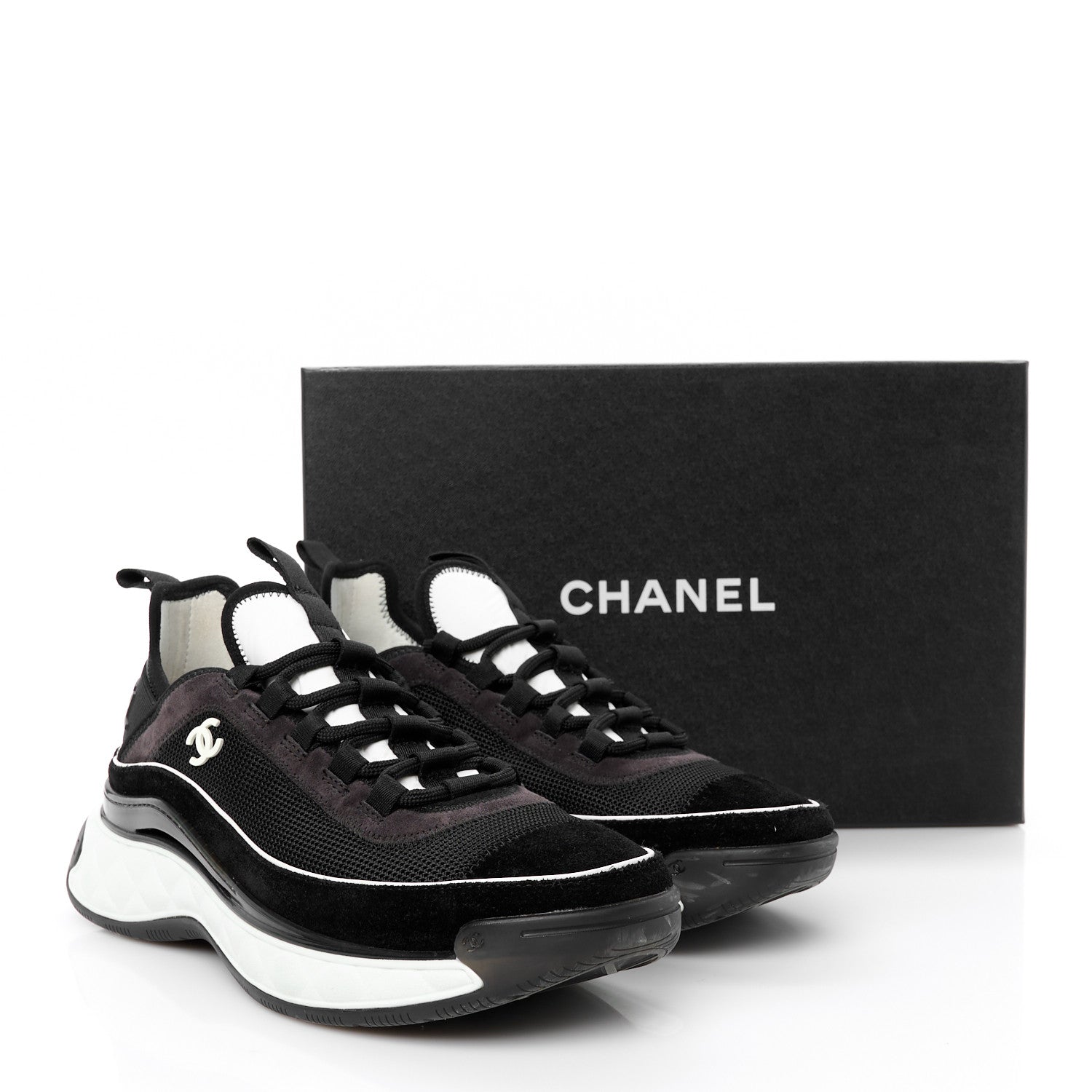 Fabric Suede CC Sneakers 39 Black Dark Grey