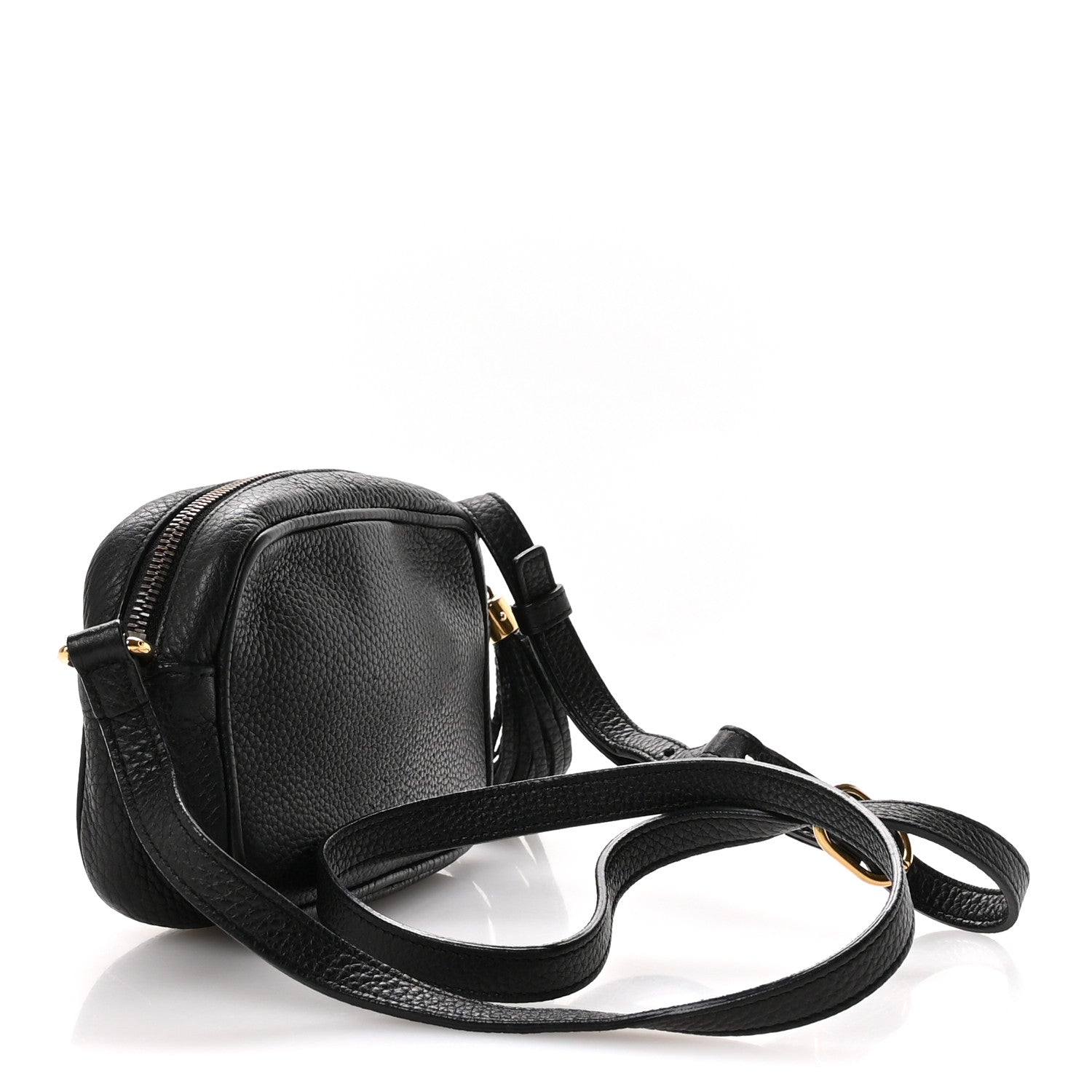 Pebbled Calfskin Mini Soho Disco Bag Black