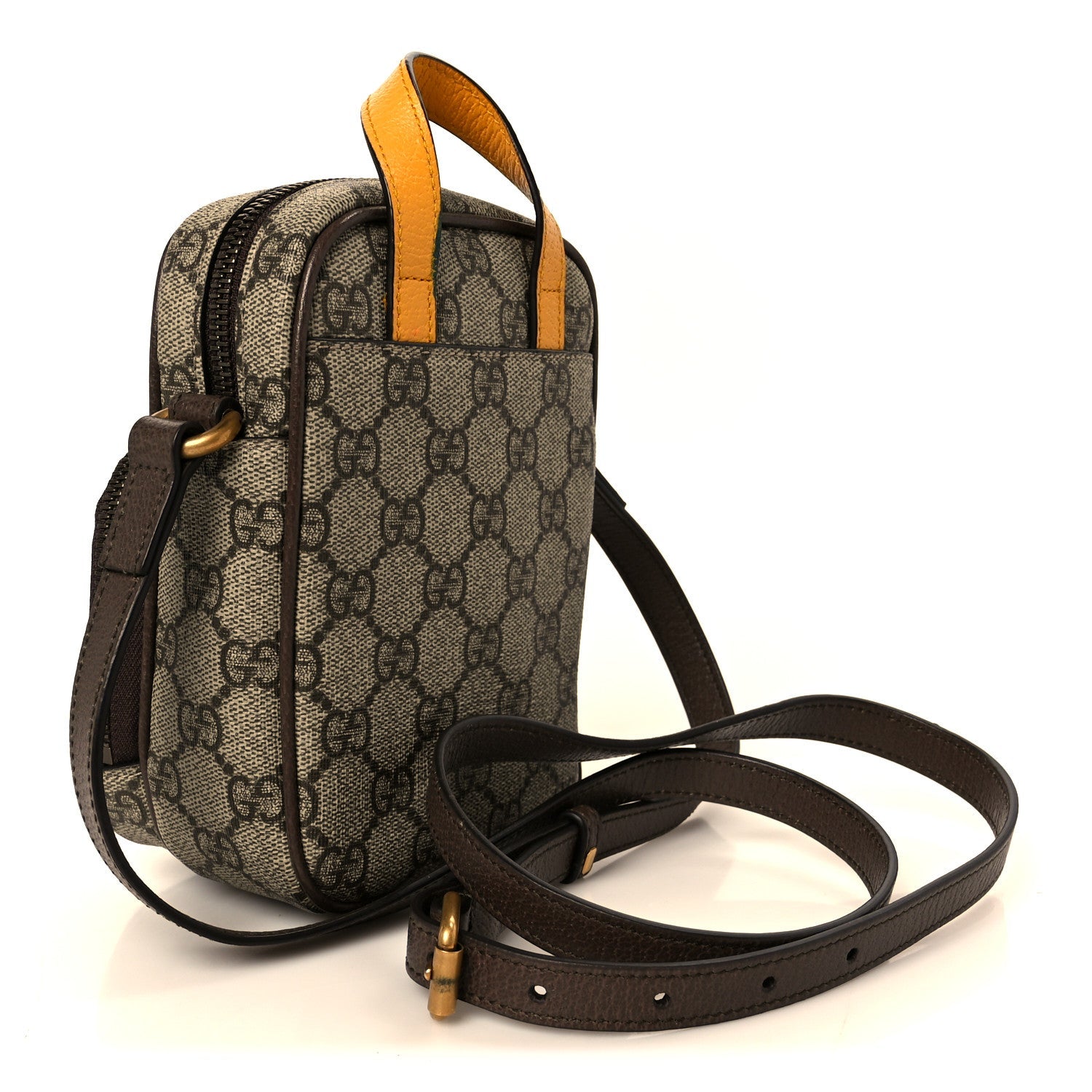 GG Supreme Monogram Mini Neo Vintage Double Zip Messenger Bag Beige New Acero Crop