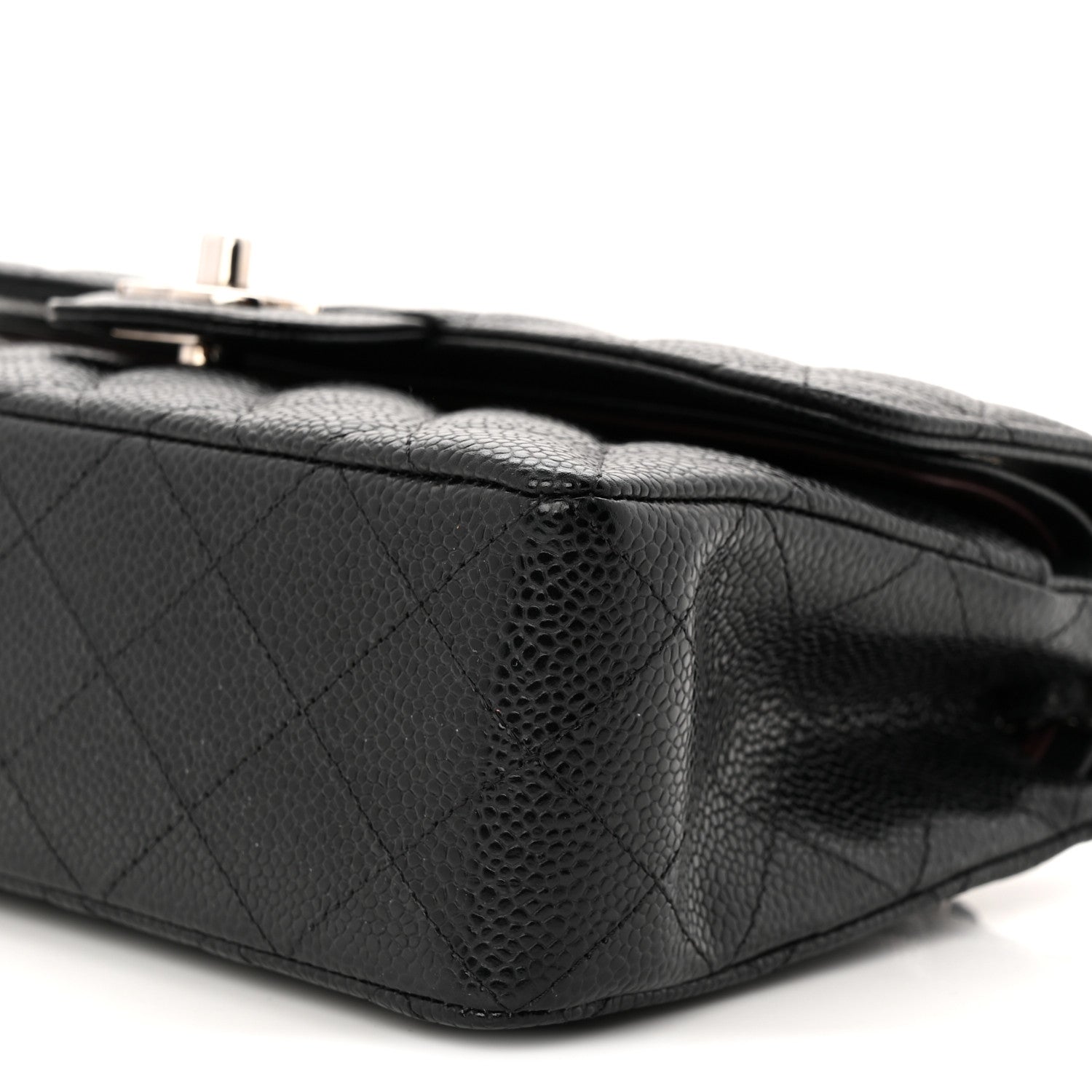 Caviar Quilted Small Double Flap Black