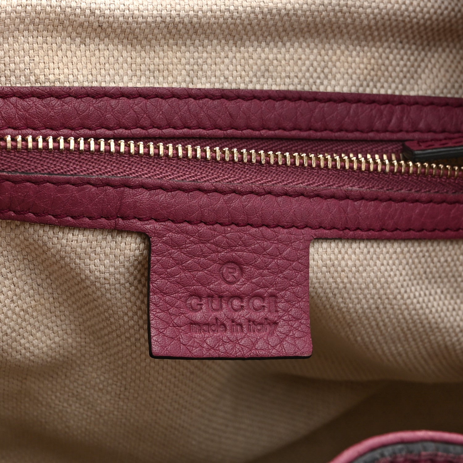 Pebbled Calfskin Small Soho Shoulder Bag Peonia Flower