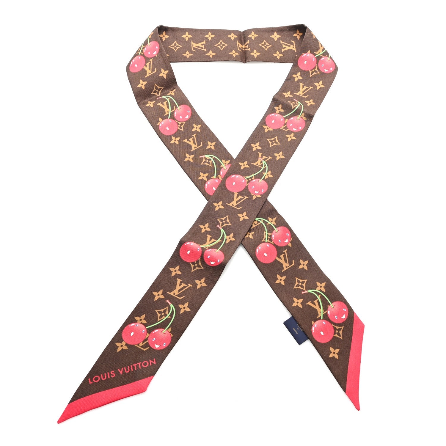 LV X TM Silk Monogram Cerises Bandeau Brown