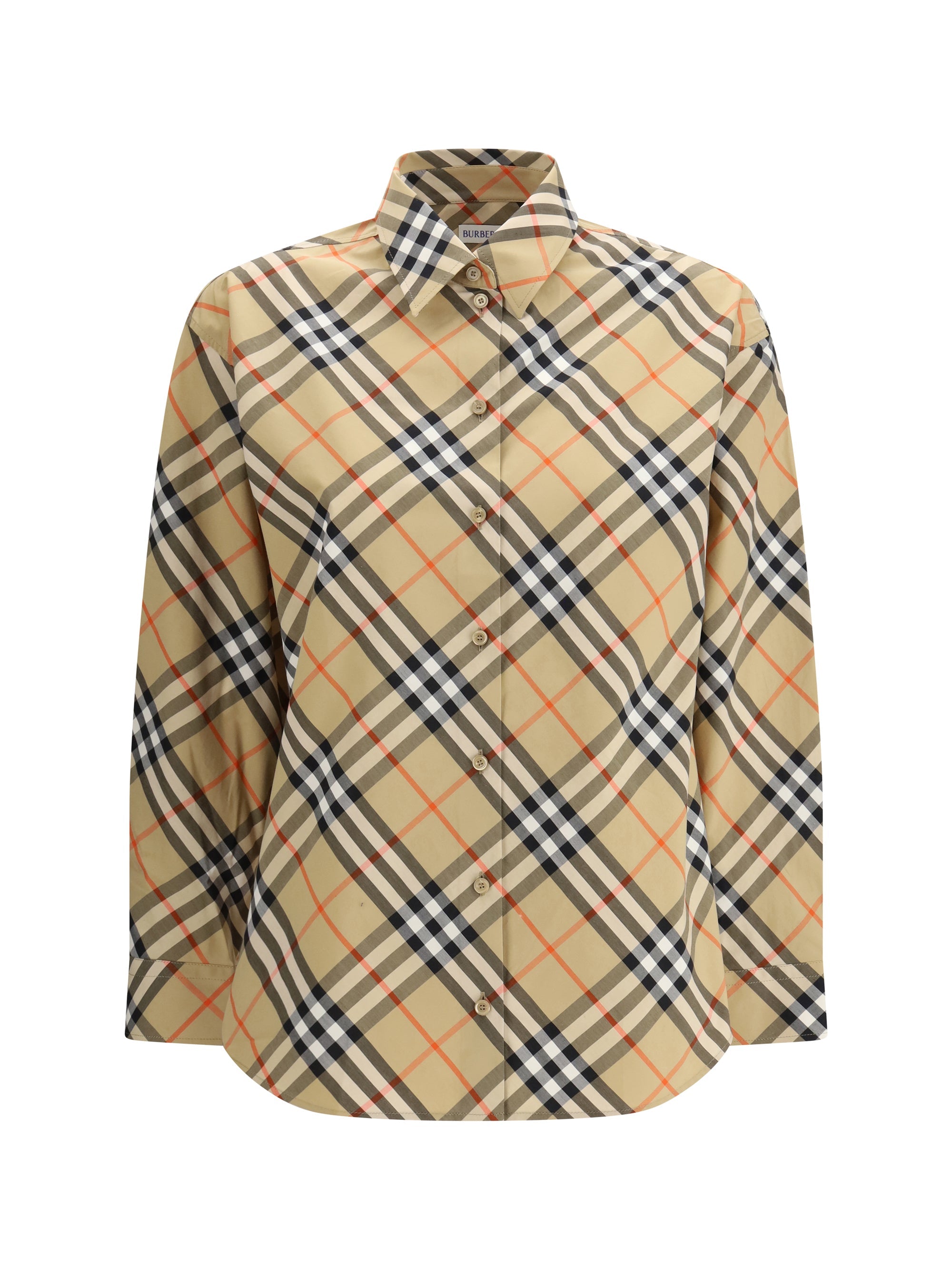 slim fit cotton check shirt