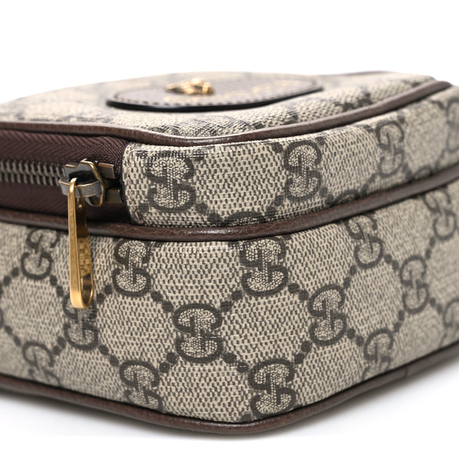 GG Supreme Monogram Mini Neo Vintage Double Zip Messenger Bag Beige New Acero Crop