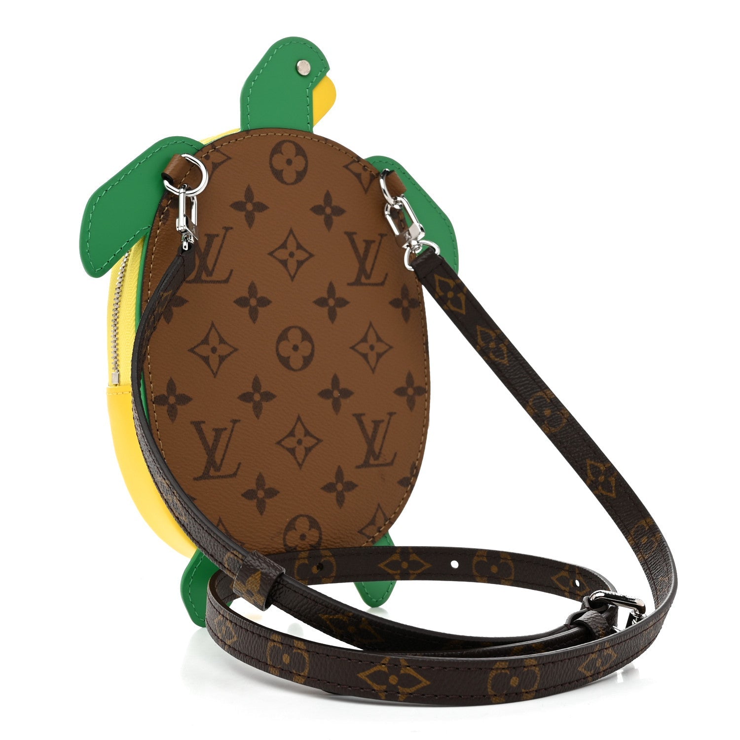 Monogram Calfskin LV Turtle Wearable Wallet Brown