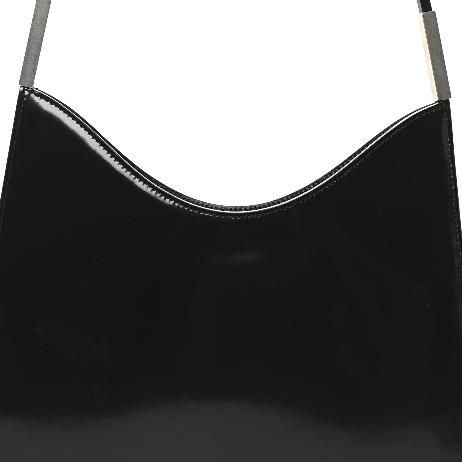 Patent Calfskin Sadie Shoulder Bag Black