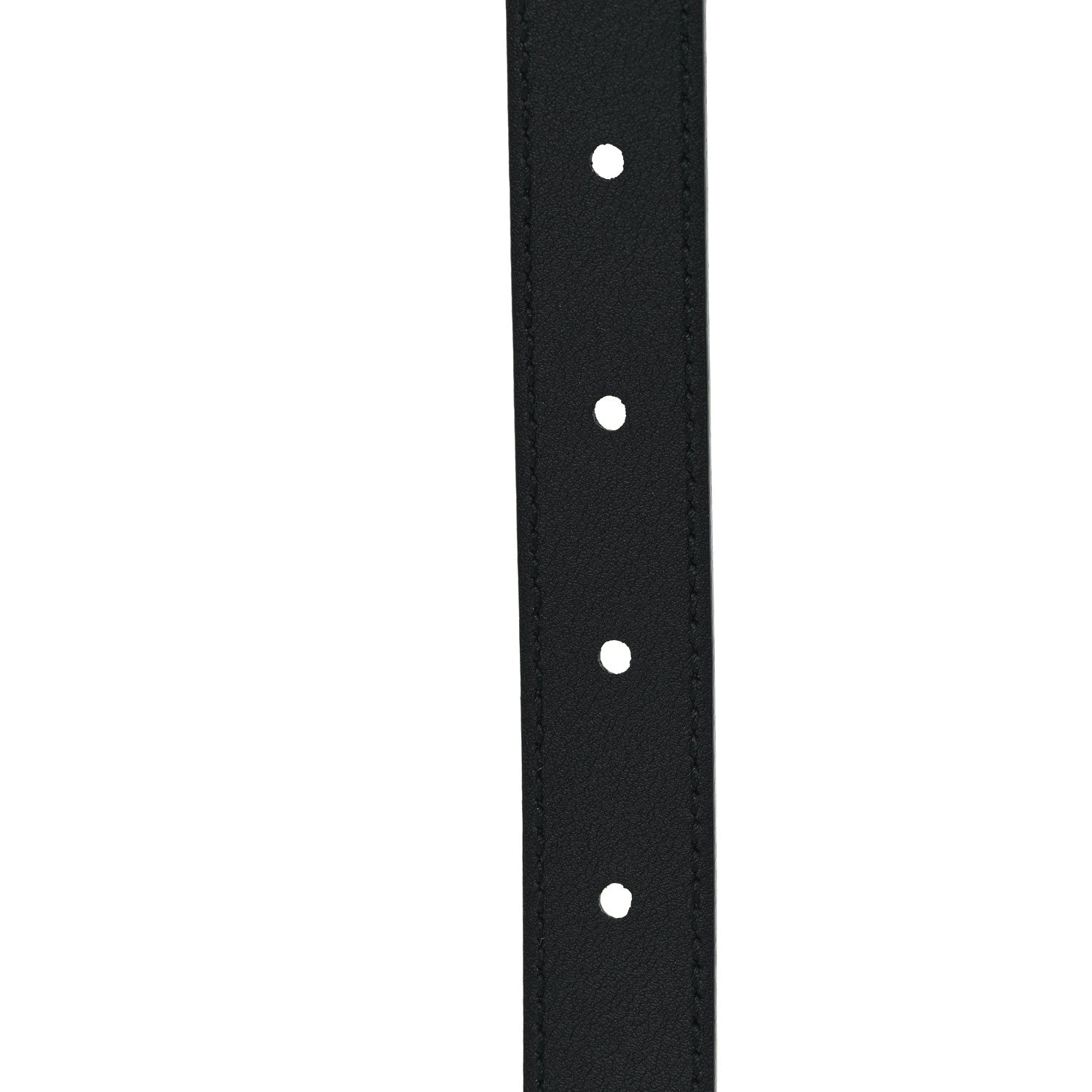 Moon Calfskin Pearl Double G 20mm Belt 100 40 Black Cream