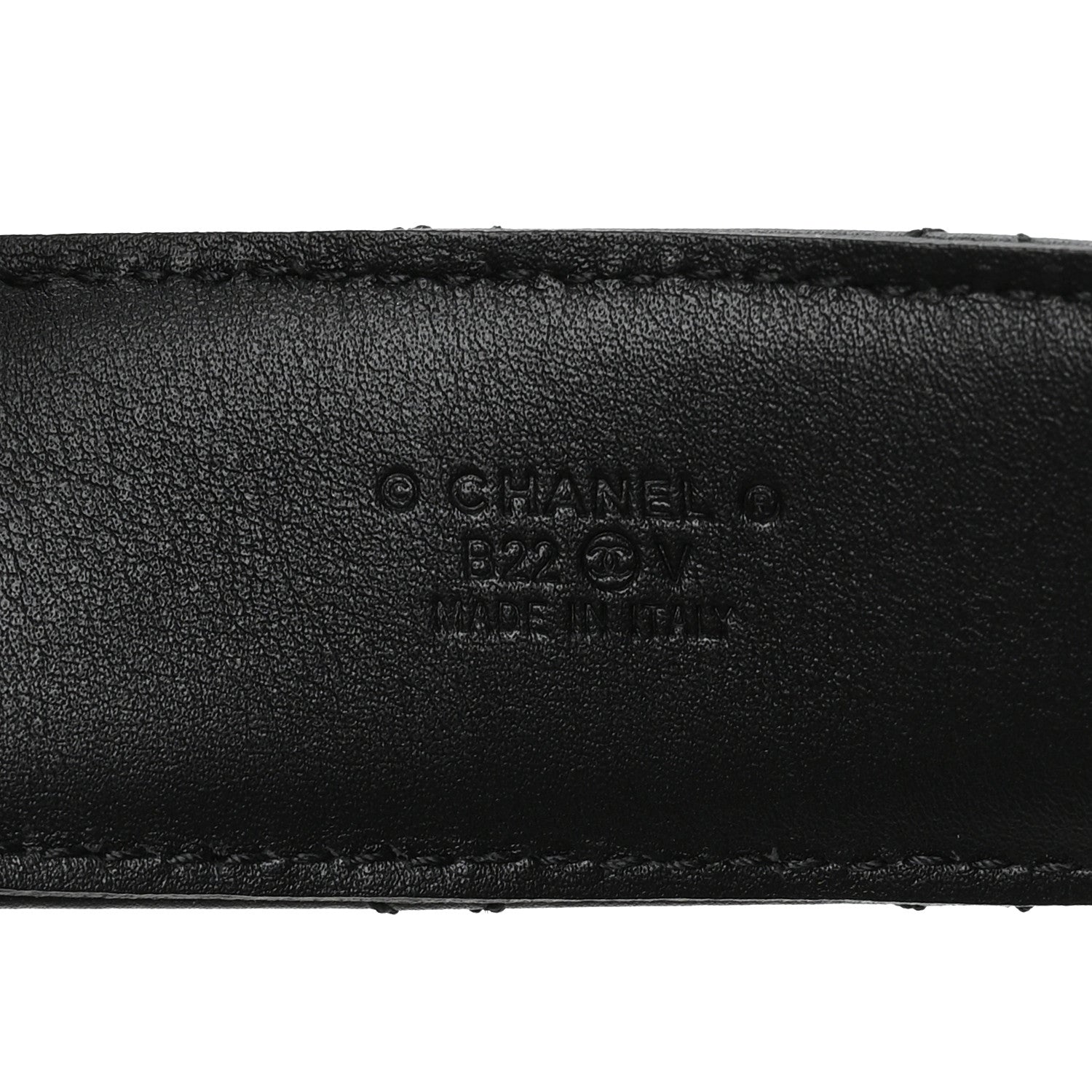 Calfskin Quilted CC Chain Belt 80 32 Black