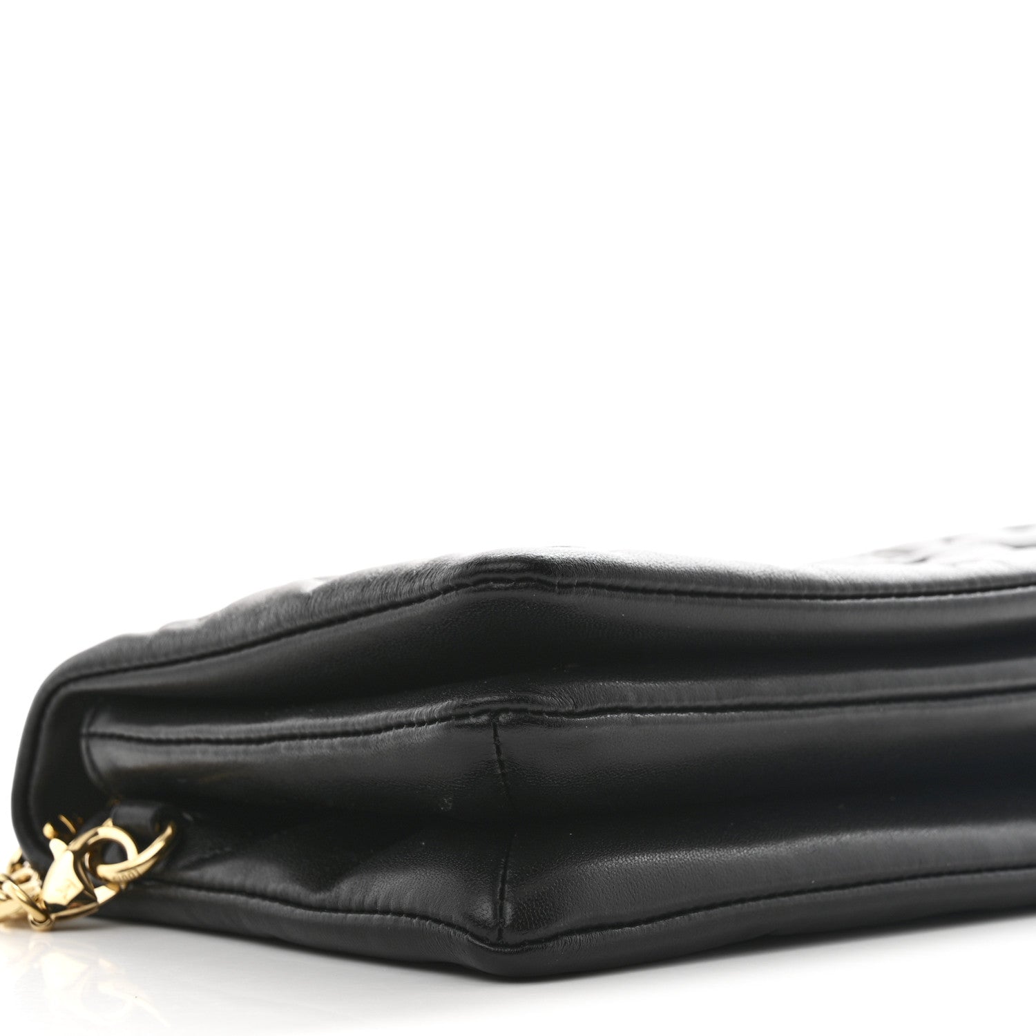 Lambskin Embossed Monogram Pochette Coussin Black