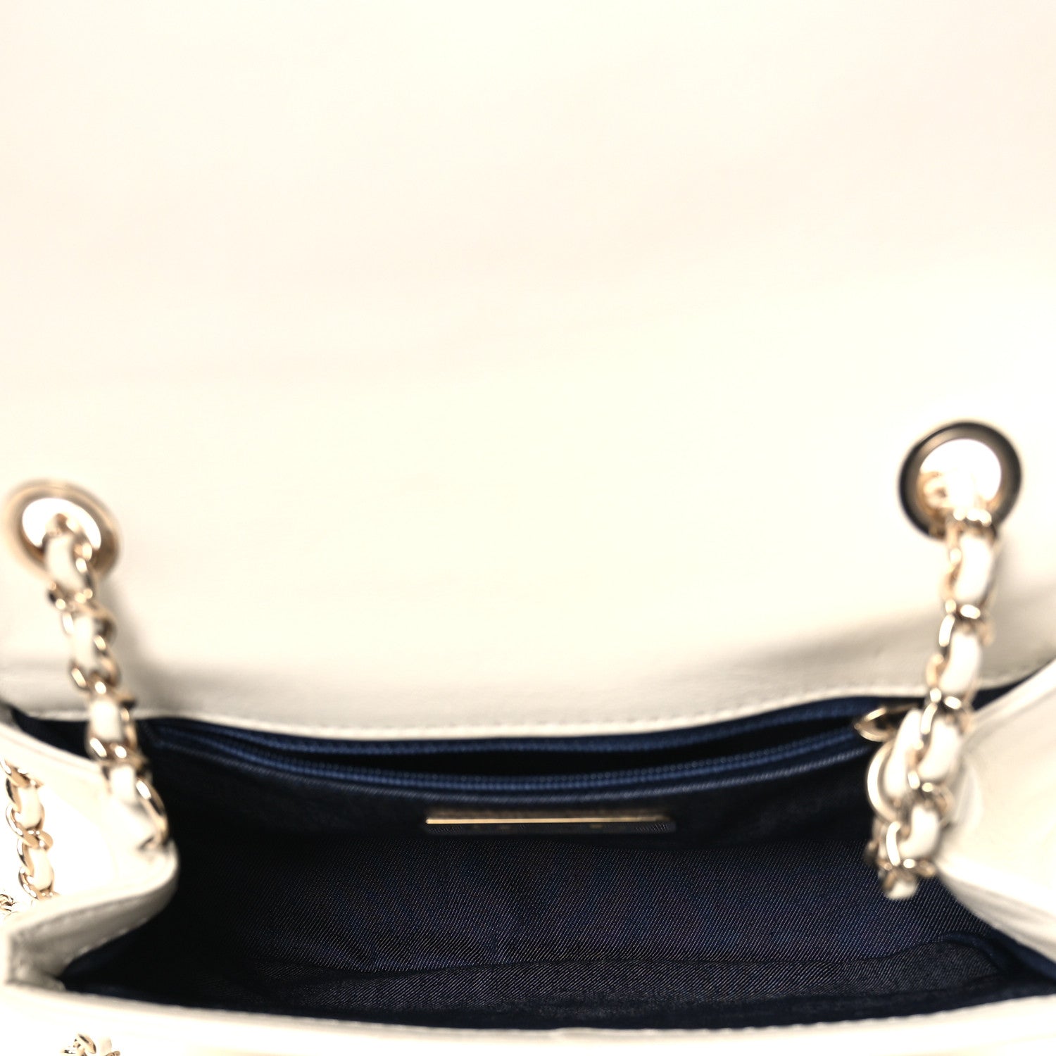 Lambskin CC Mania Flap Bag White