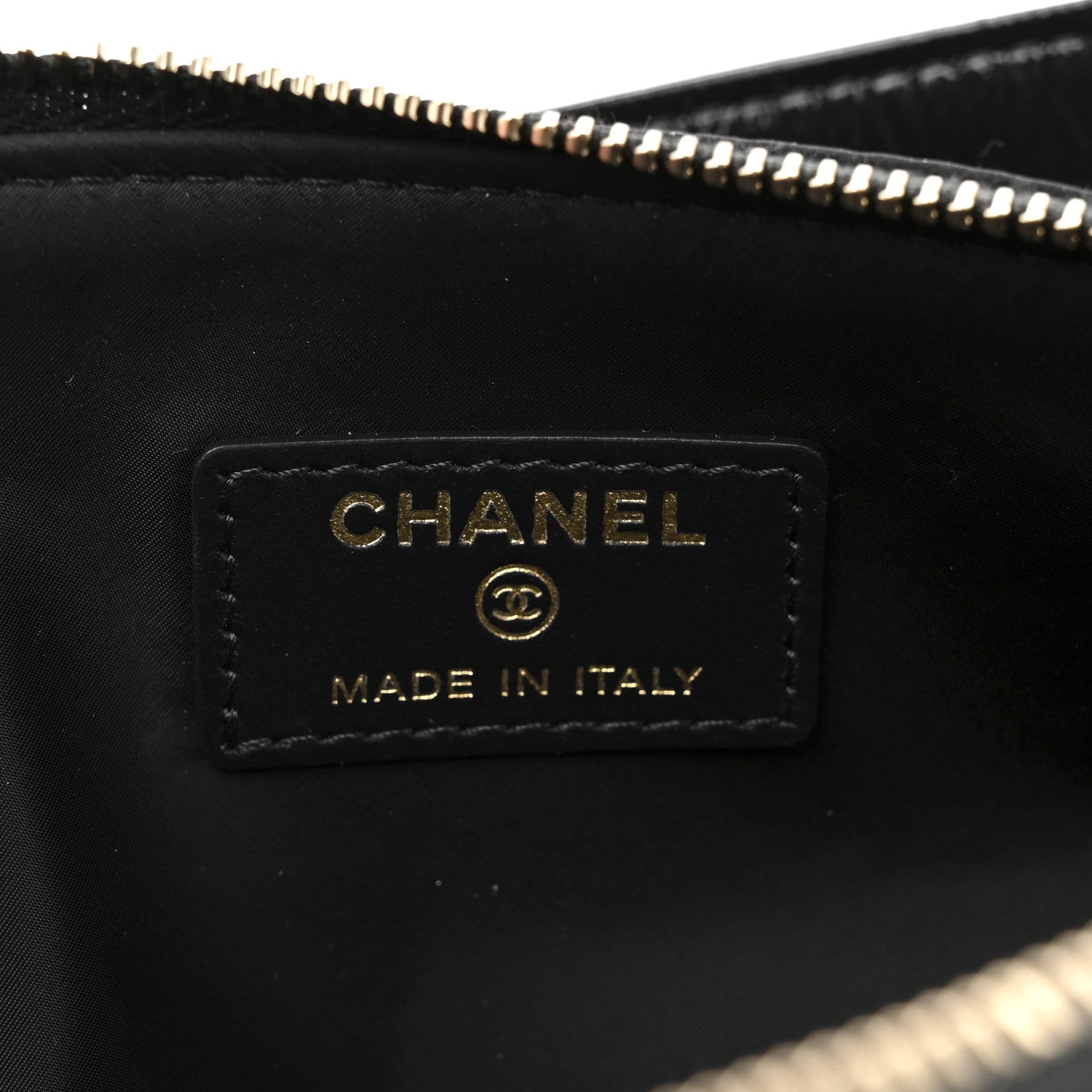 Velvet Effect Nylon Shiny Crumpled Calfskin Coco Neige Quilted Clutch With Chain Black