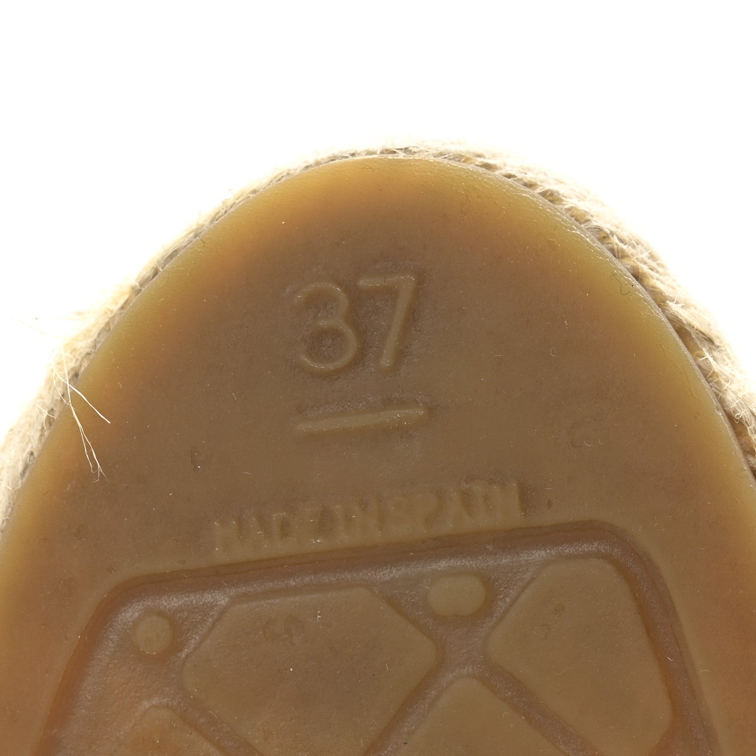 Lambskin CC Espadrilles 37 Beige Black