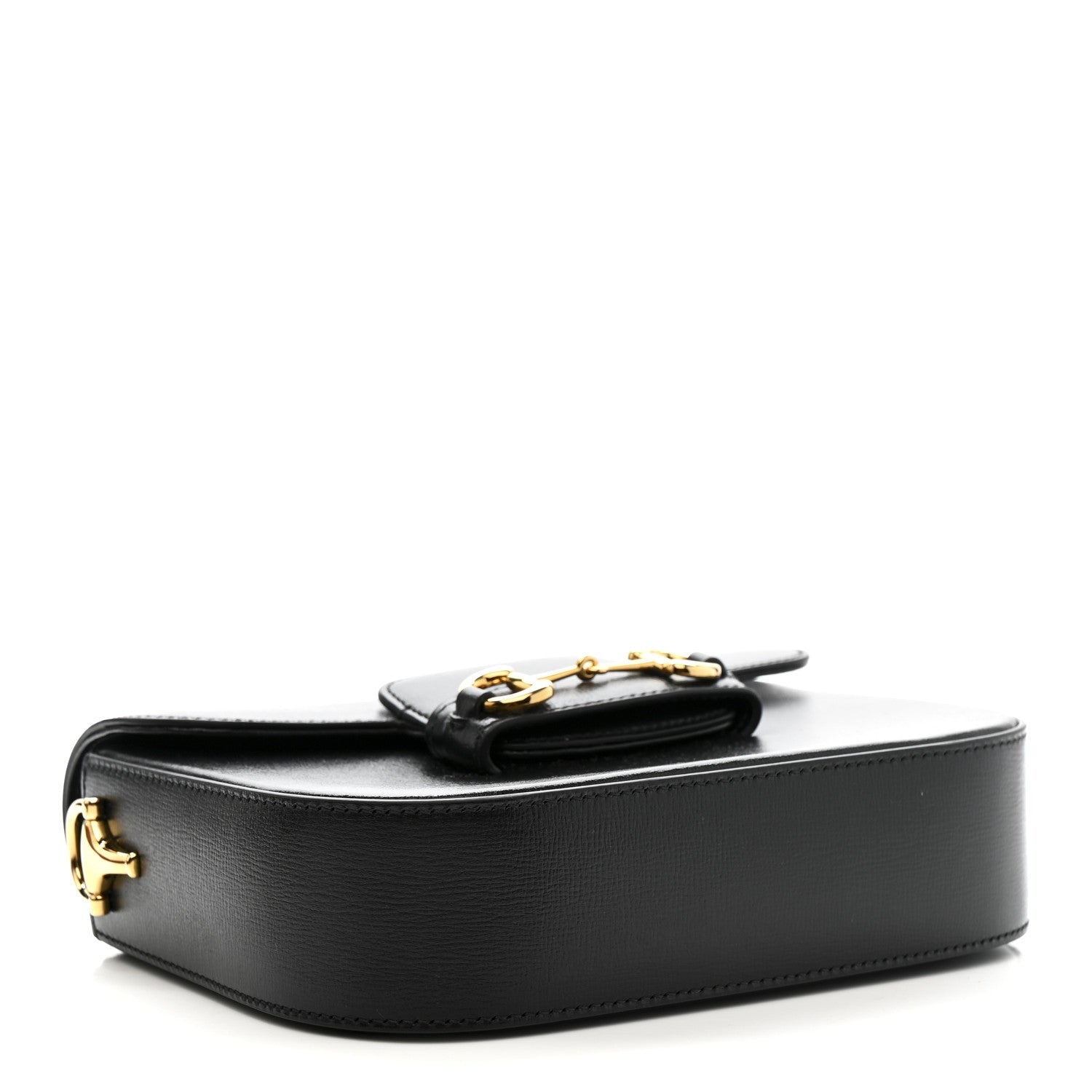 Azalea Calfskin Web Mini Horsebit 1955 Shoulder Bag Black